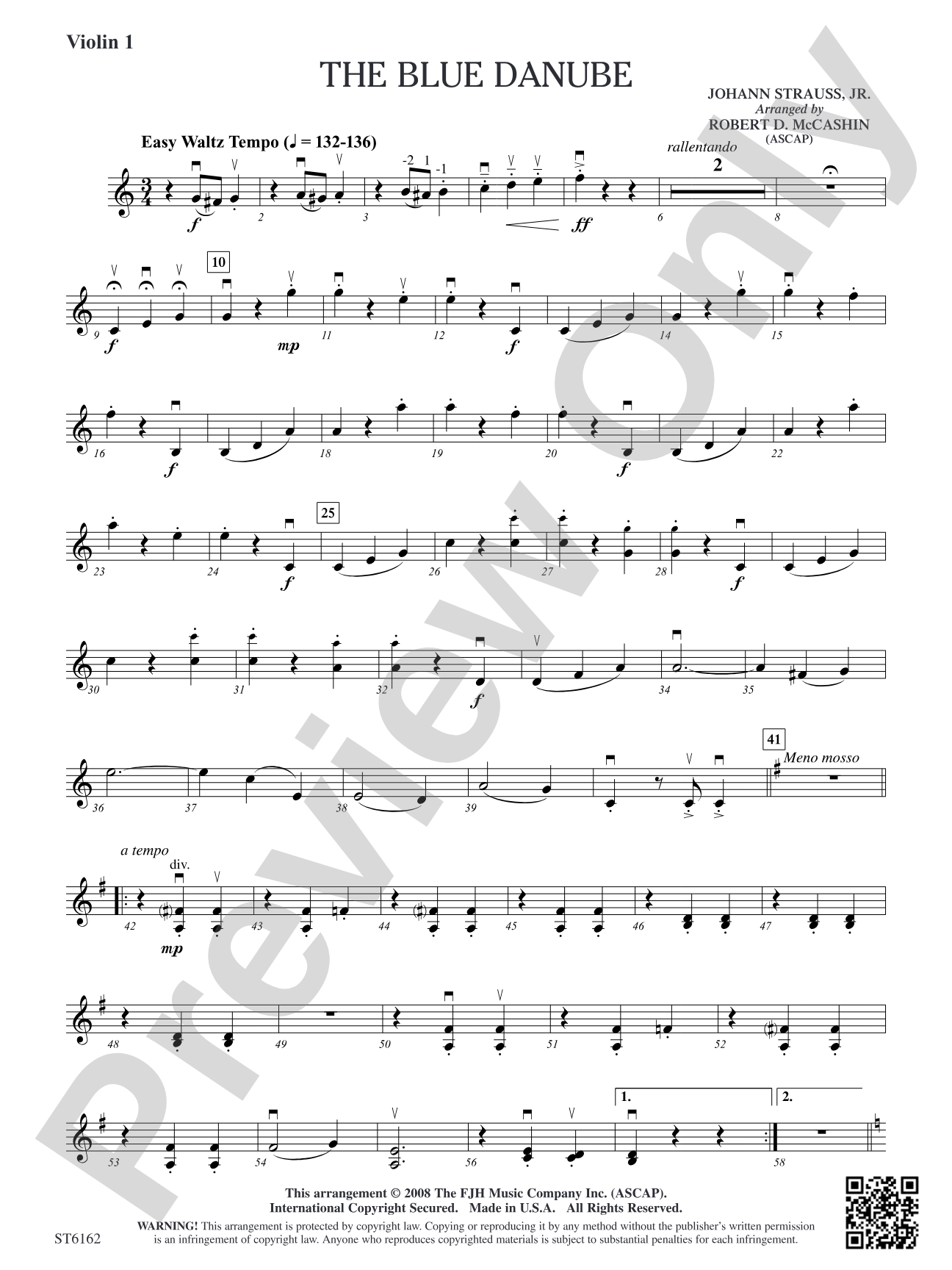 The Blue Danube: Violin 1