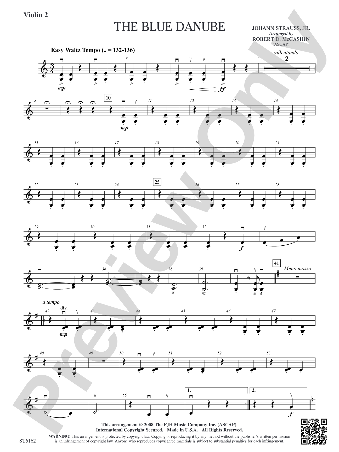 The Blue Danube: Violin 2