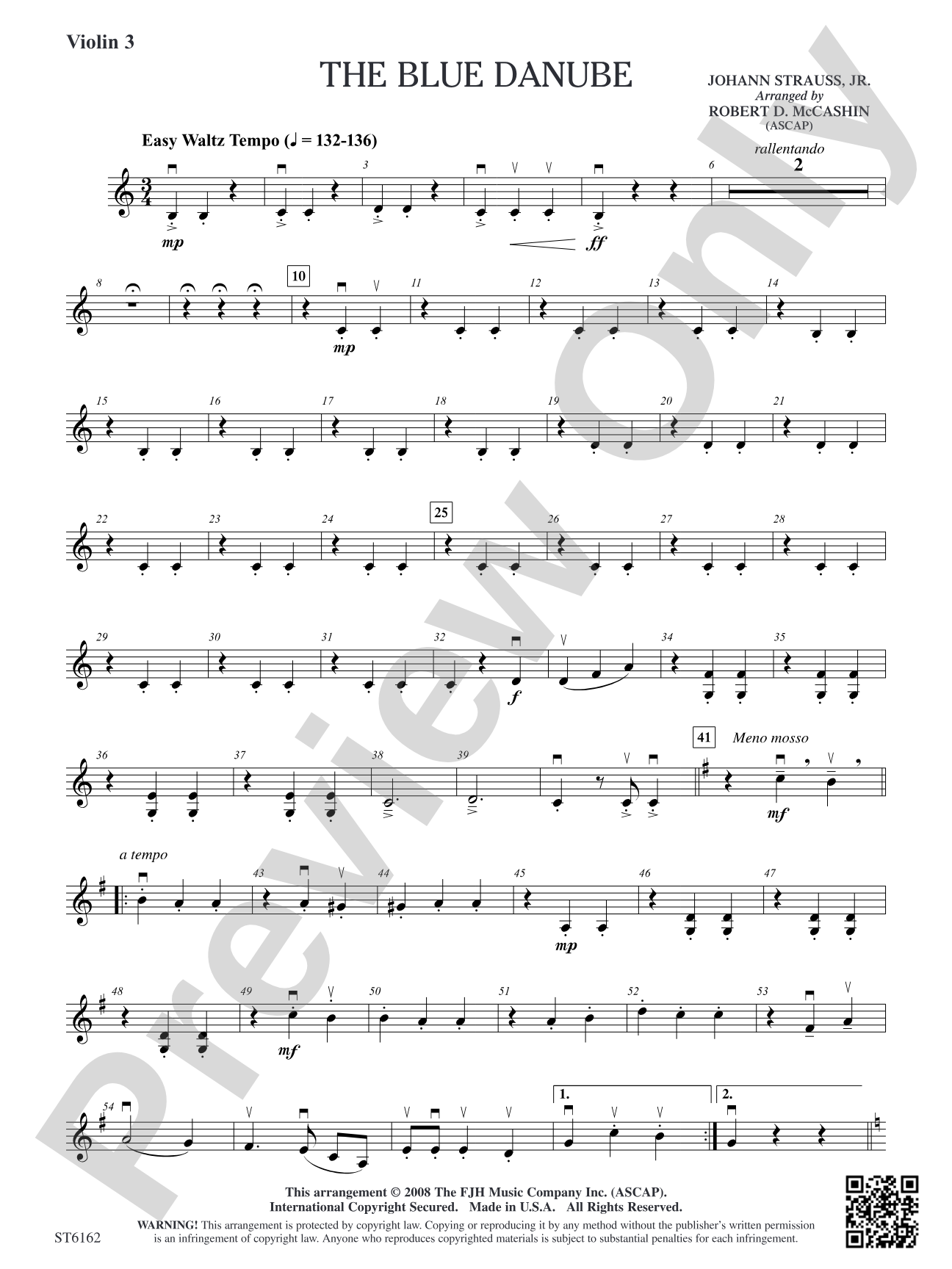 The Blue Danube: Violin 3 (Viola T.C.)