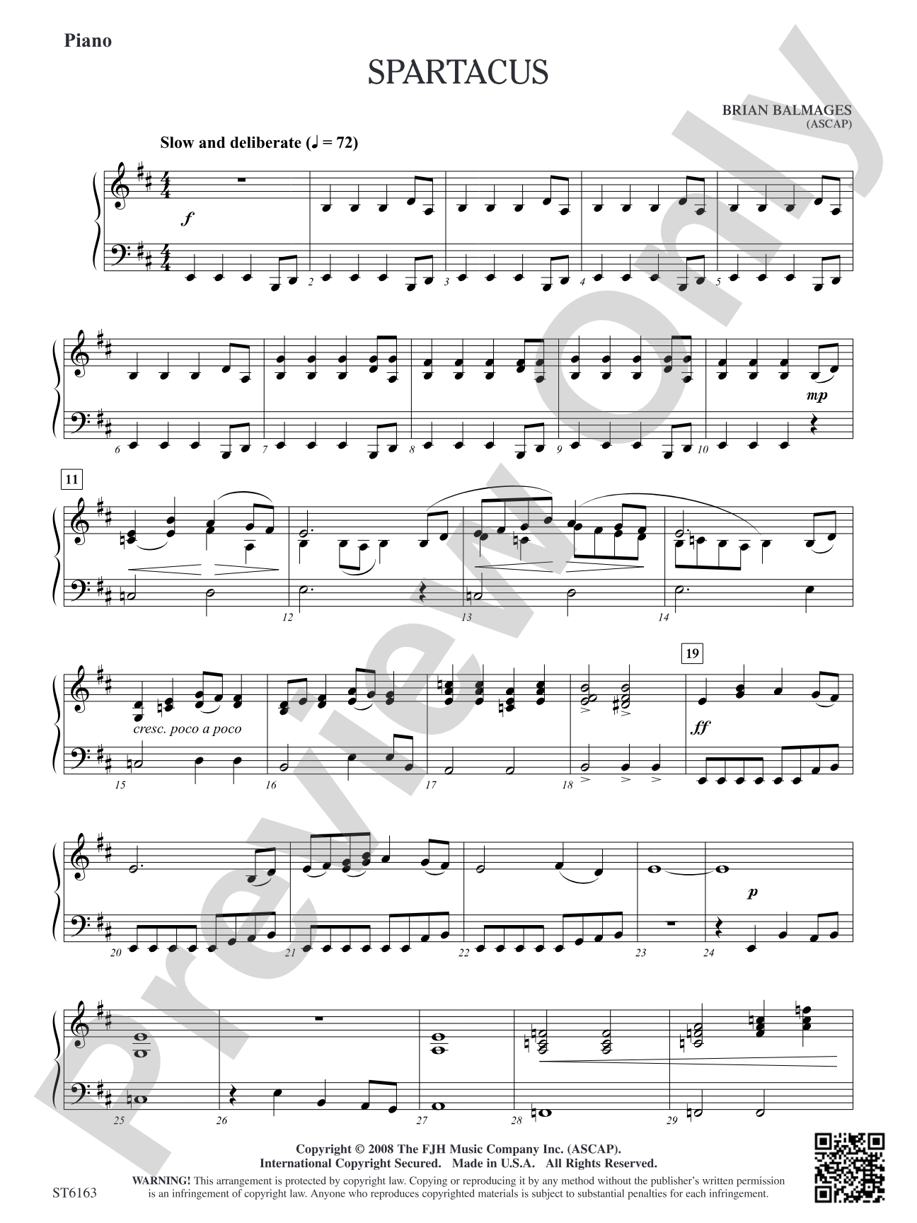 Spartacus: Piano