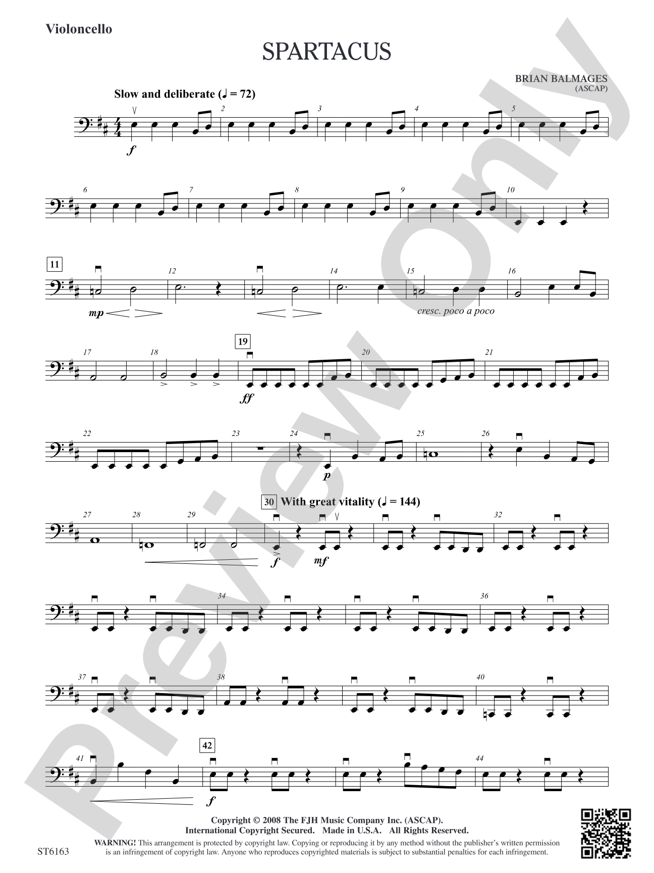 Spartacus: Violoncello