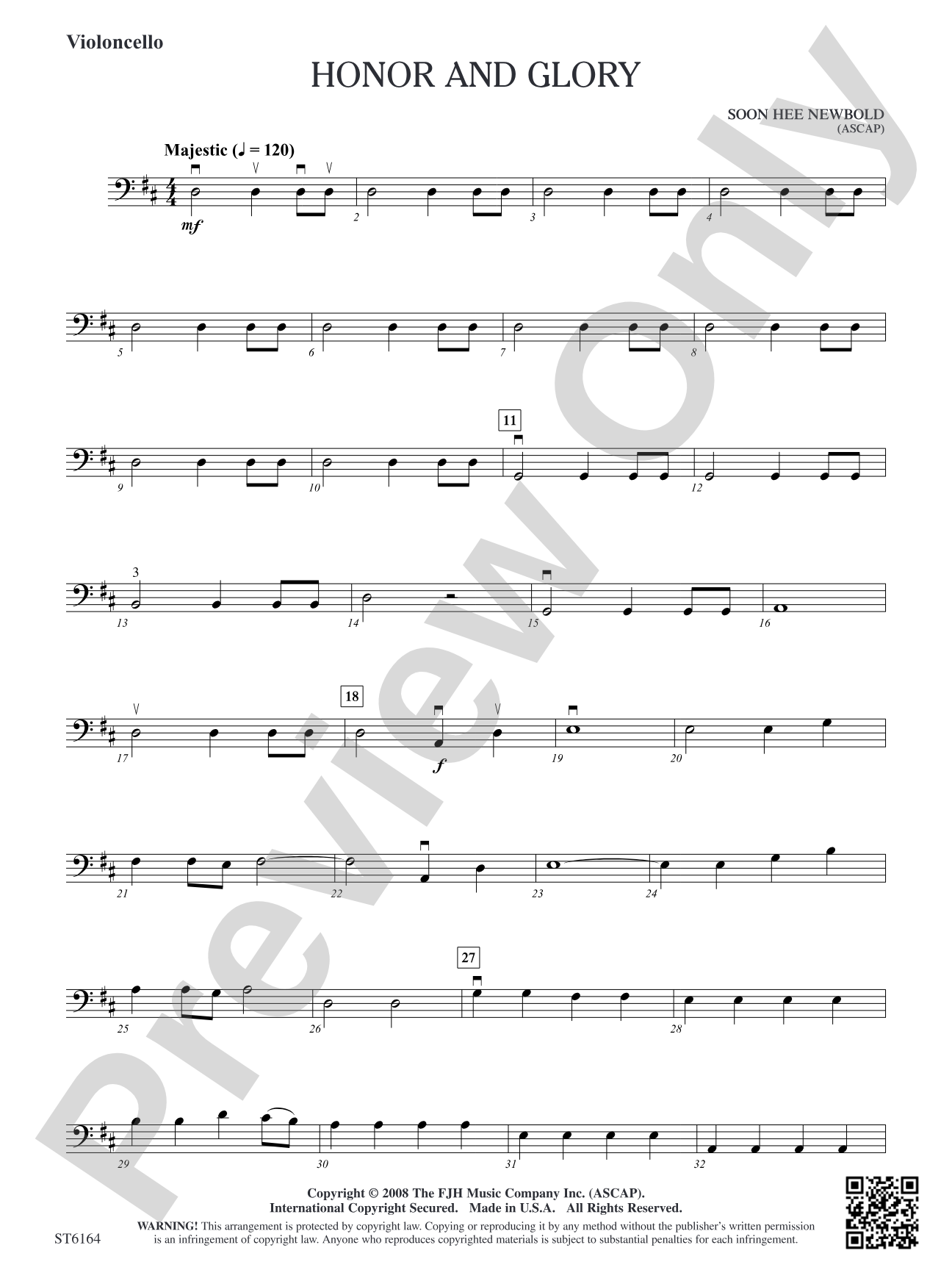 Honor and Glory: Violoncello