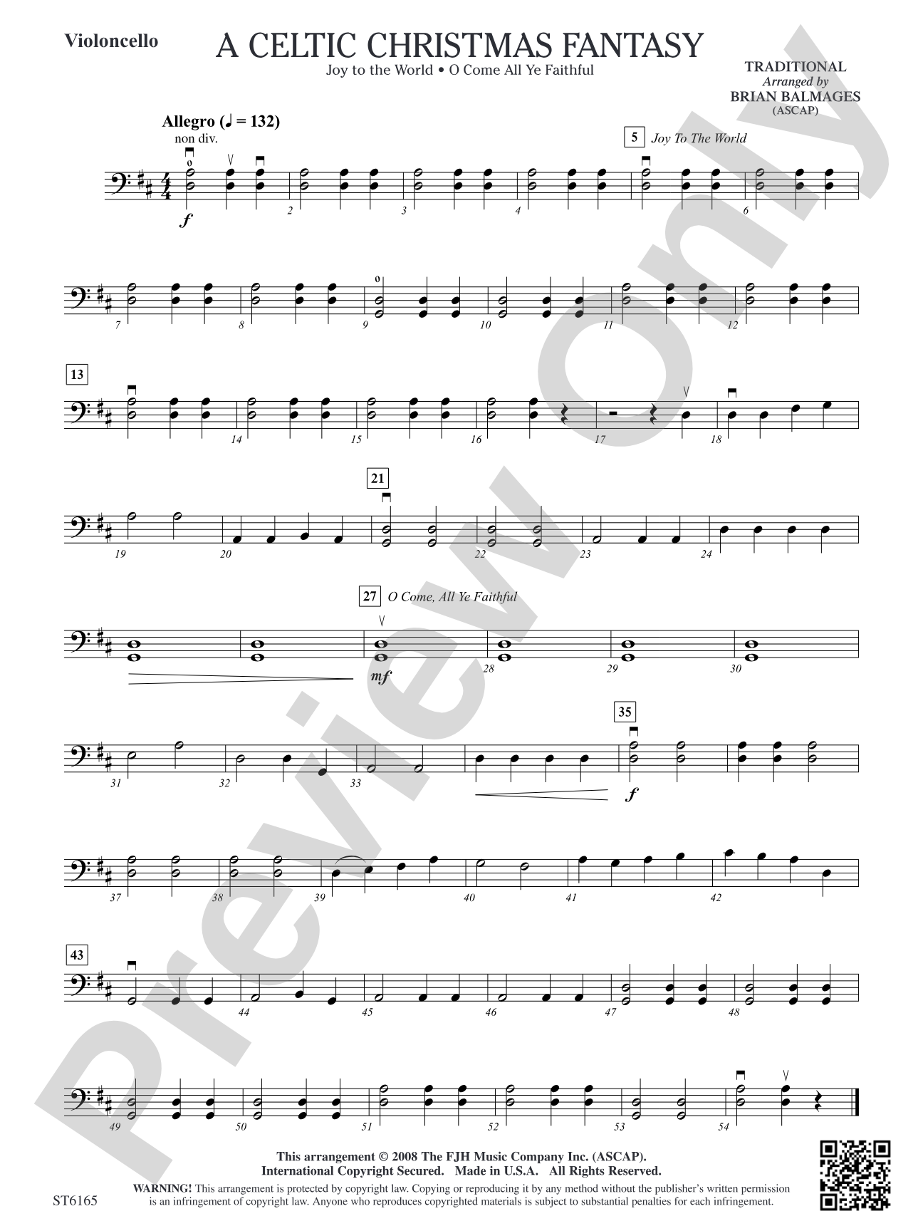 A Celtic Christmas Fantasy: Violoncello