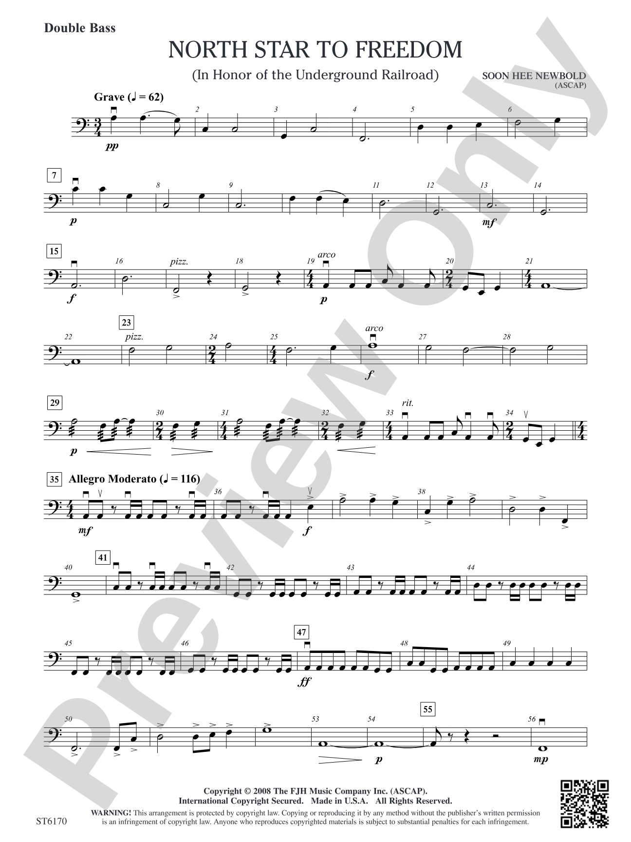 North Star to Freedom (In Honor of the Underground Railroad): Double Bass