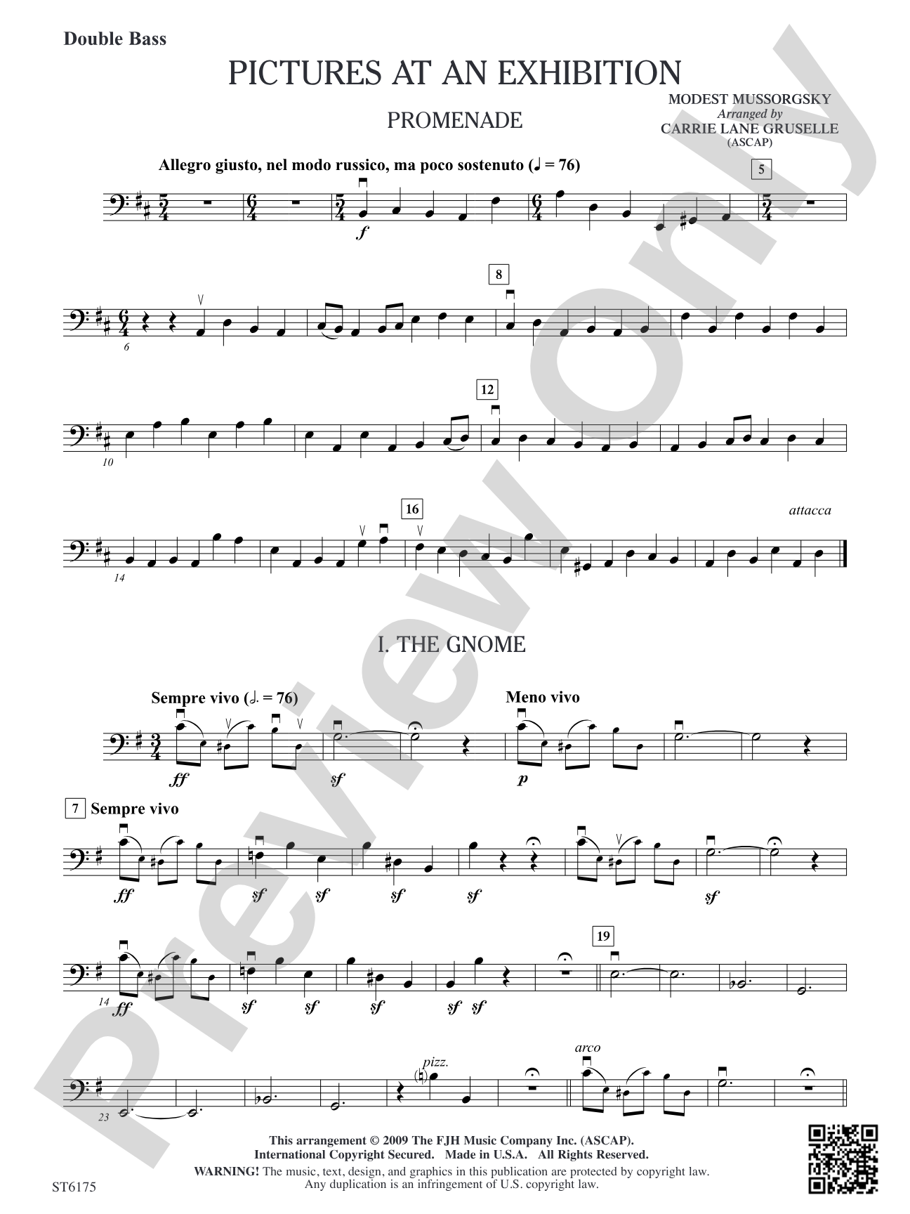 Pictures at an Exhibition: Double Bass