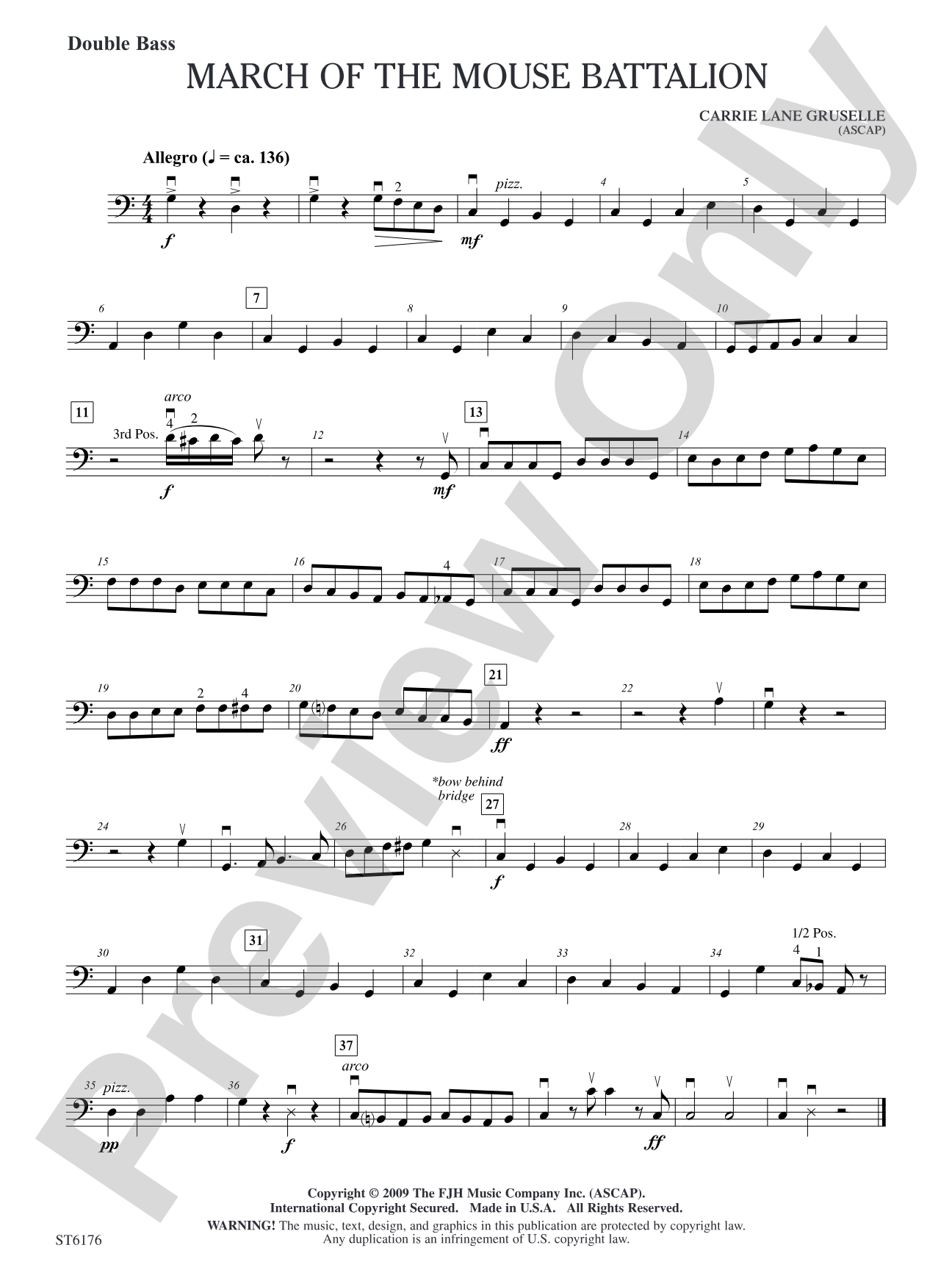 March of the Mouse Battalion: Double Bass
