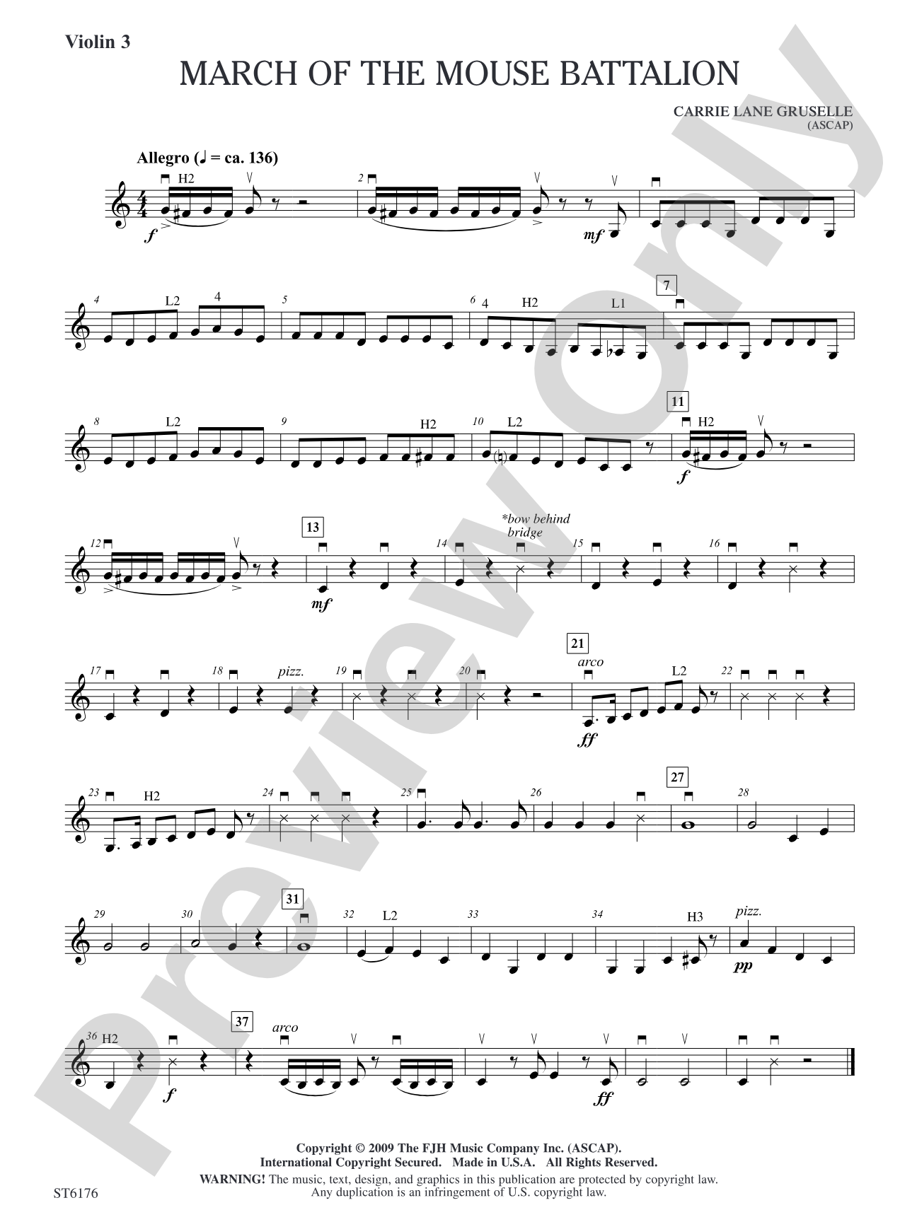 March of the Mouse Battalion: Violin 3 (Viola T.C.)