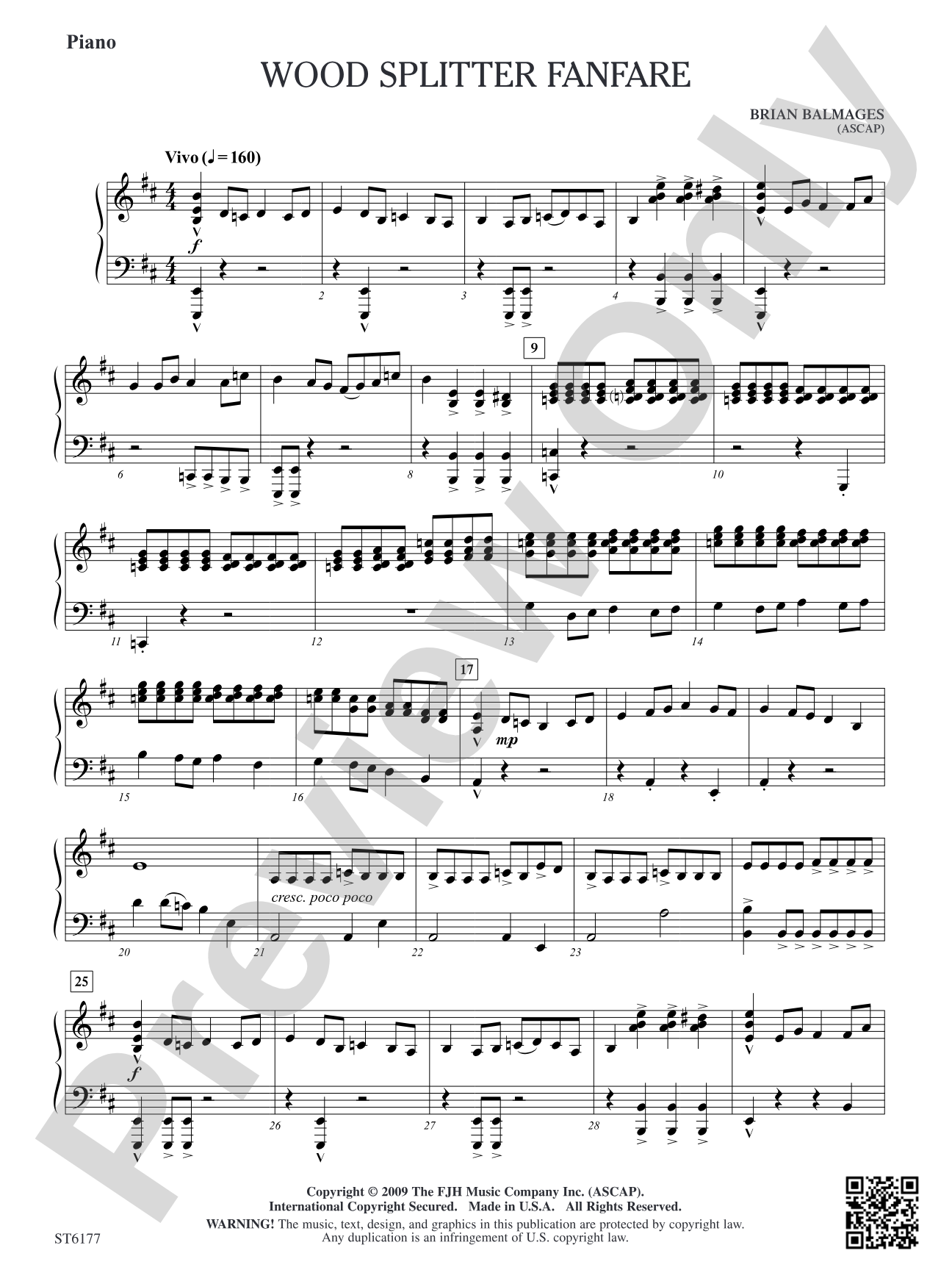 Wood Splitter Fanfare: Piano