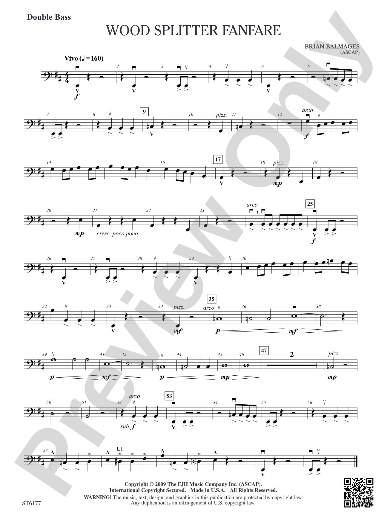 Wood Splitter Fanfare: Double Bass