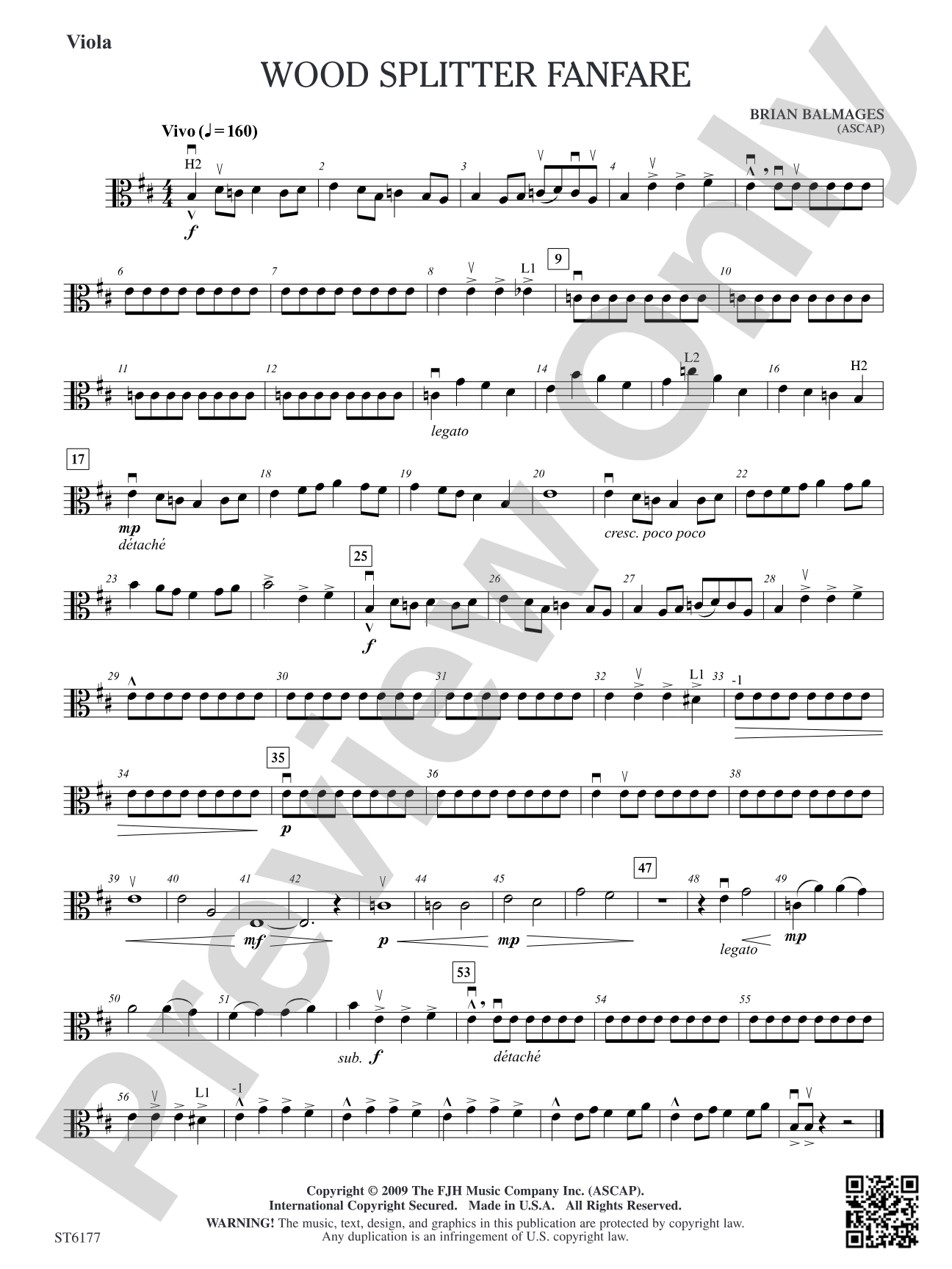 Wood Splitter Fanfare: Viola