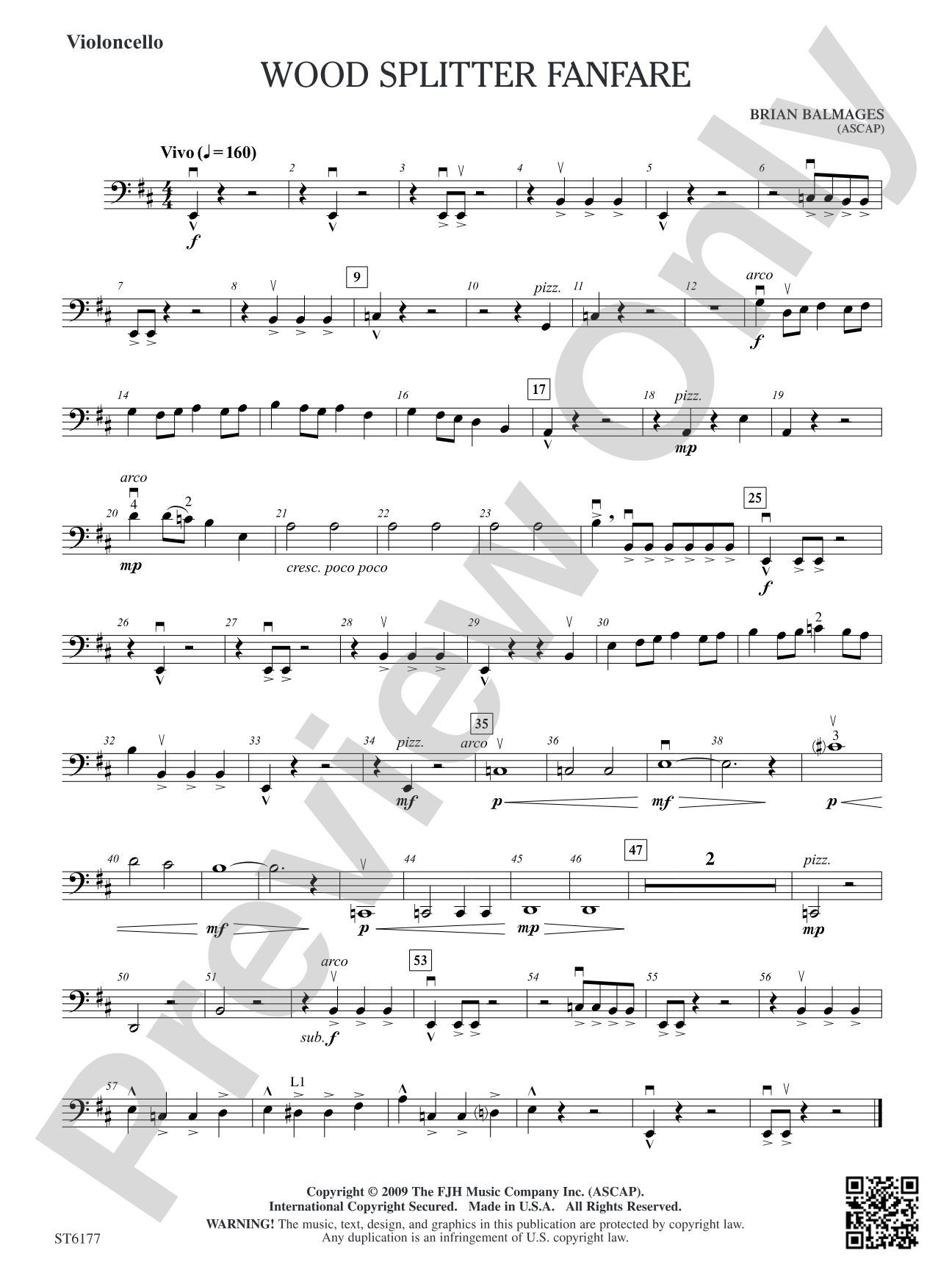 Wood Splitter Fanfare: Violoncello