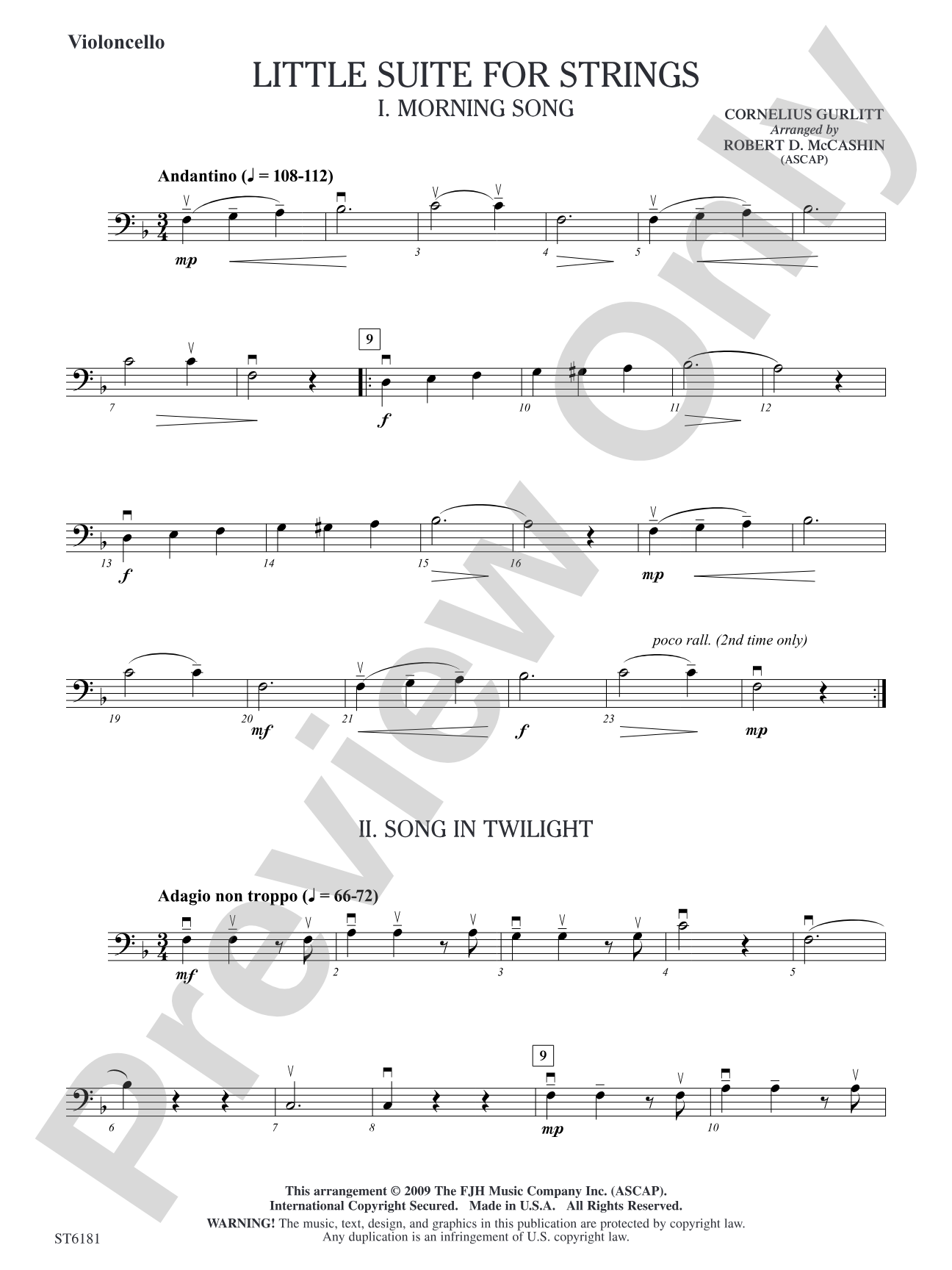 Little Suite for Strings: Violoncello