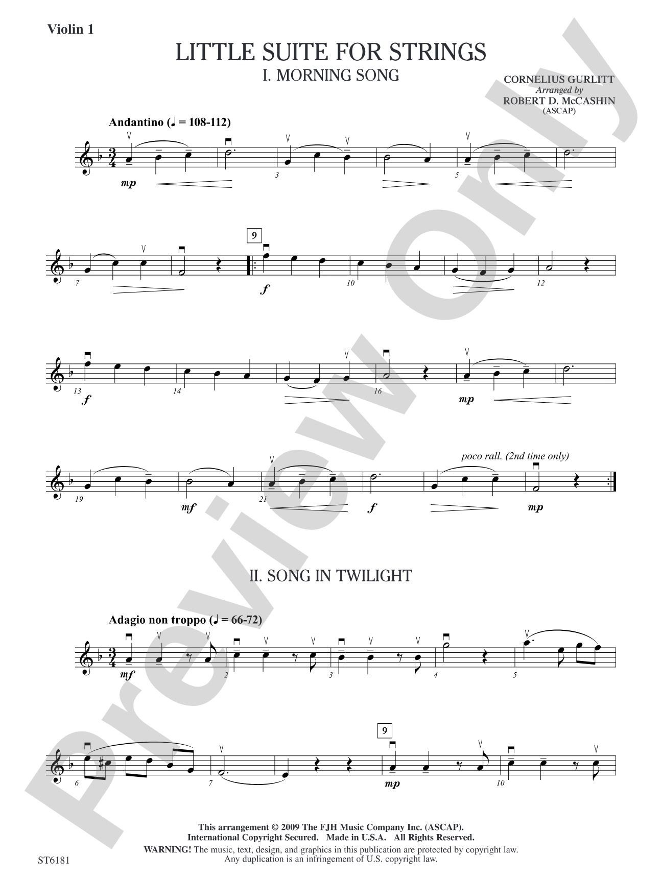 Little Suite for Strings: Violin 1