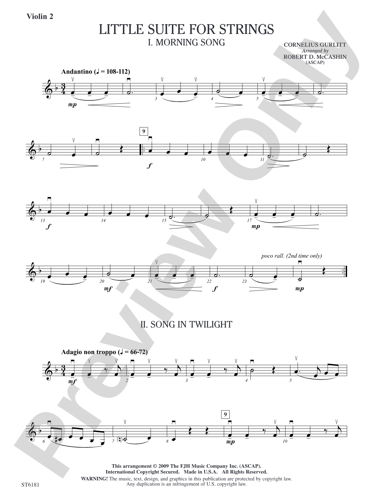 Little Suite for Strings: Violin 2