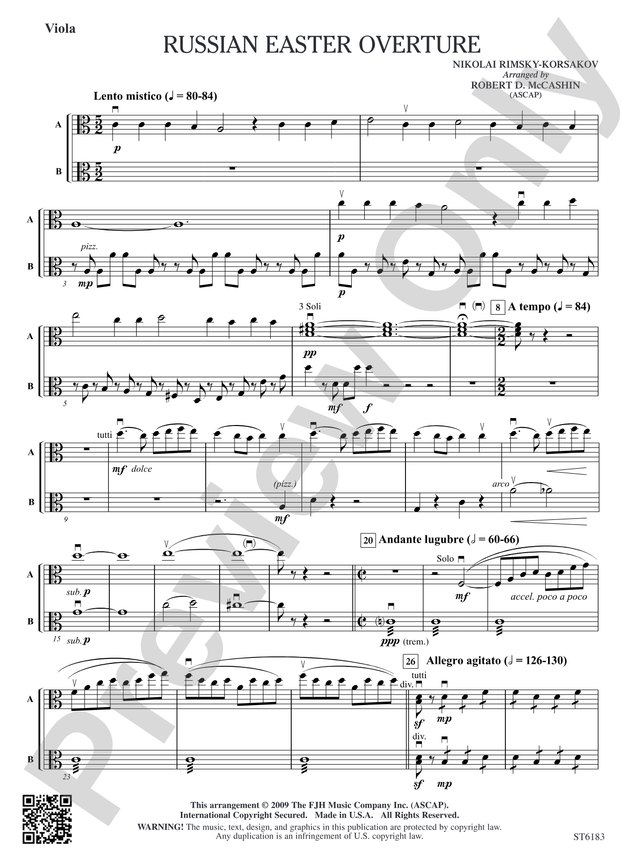 Russian Easter Overture: Viola