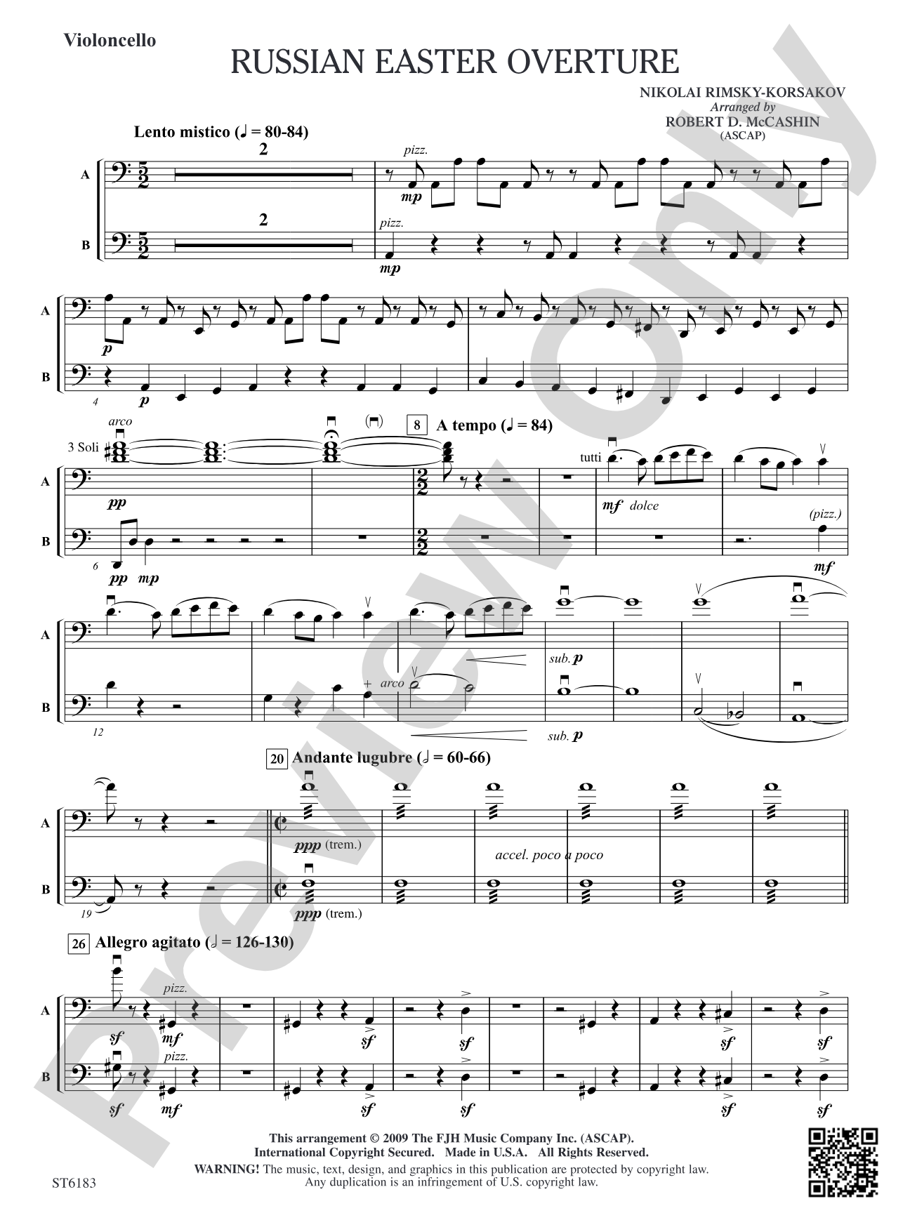 Russian Easter Overture: Violoncello
