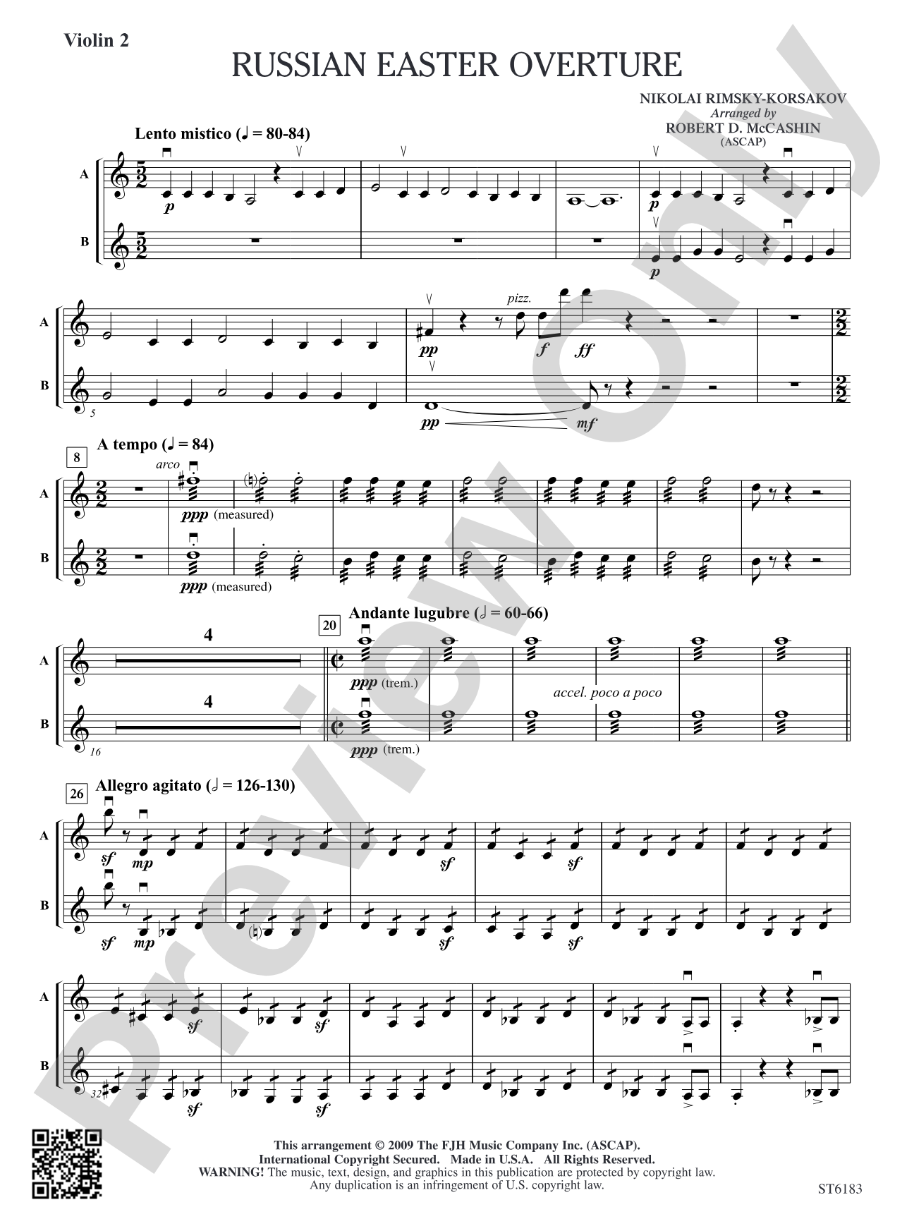 Russian Easter Overture: Violin 2