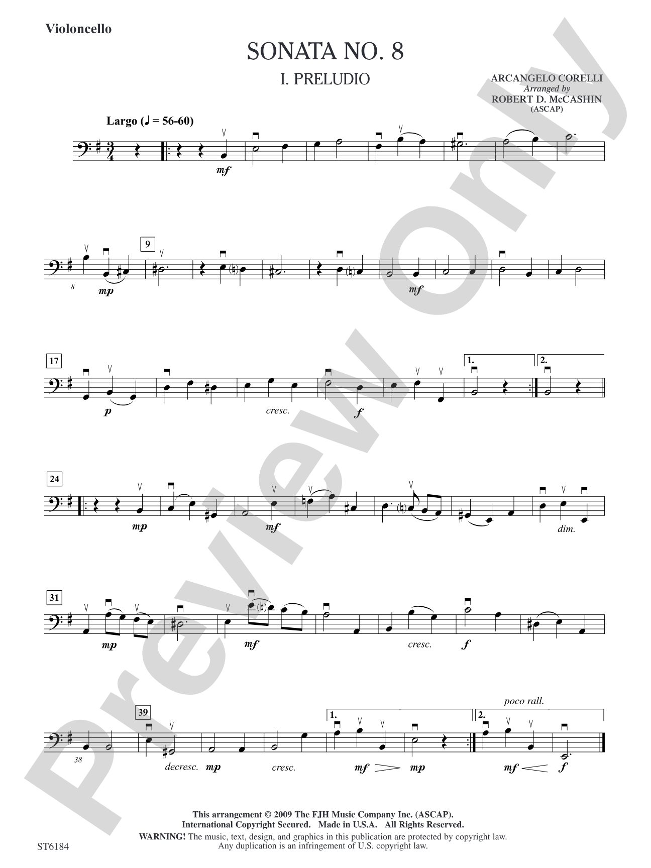 Sonata No. 8: Violoncello