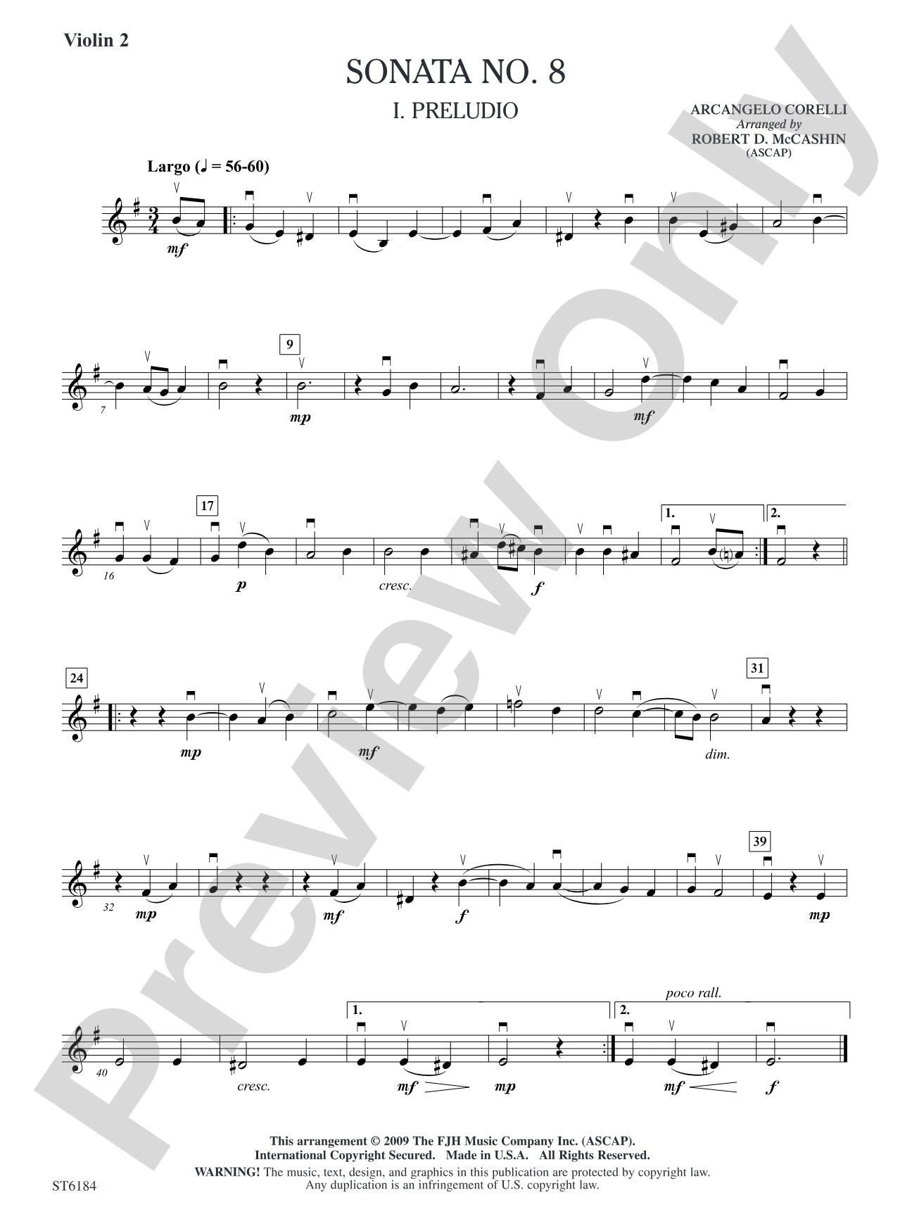 Sonata No. 8: Violin 2
