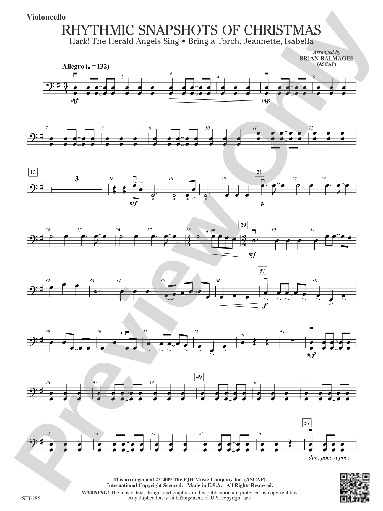 Rhythmic Snapshots of Christmas: Violoncello