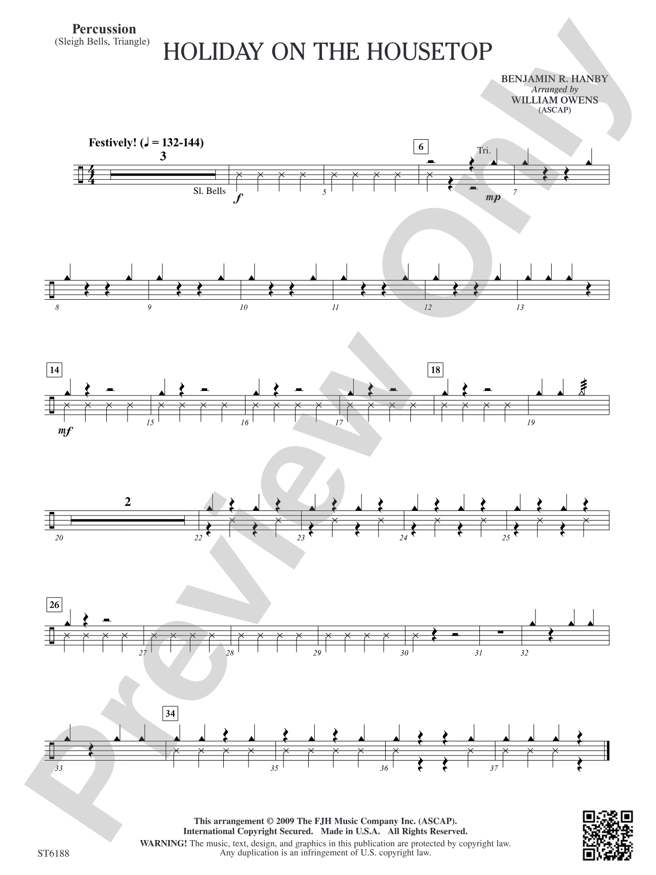 Holiday on the Housetop: Optional Percussion