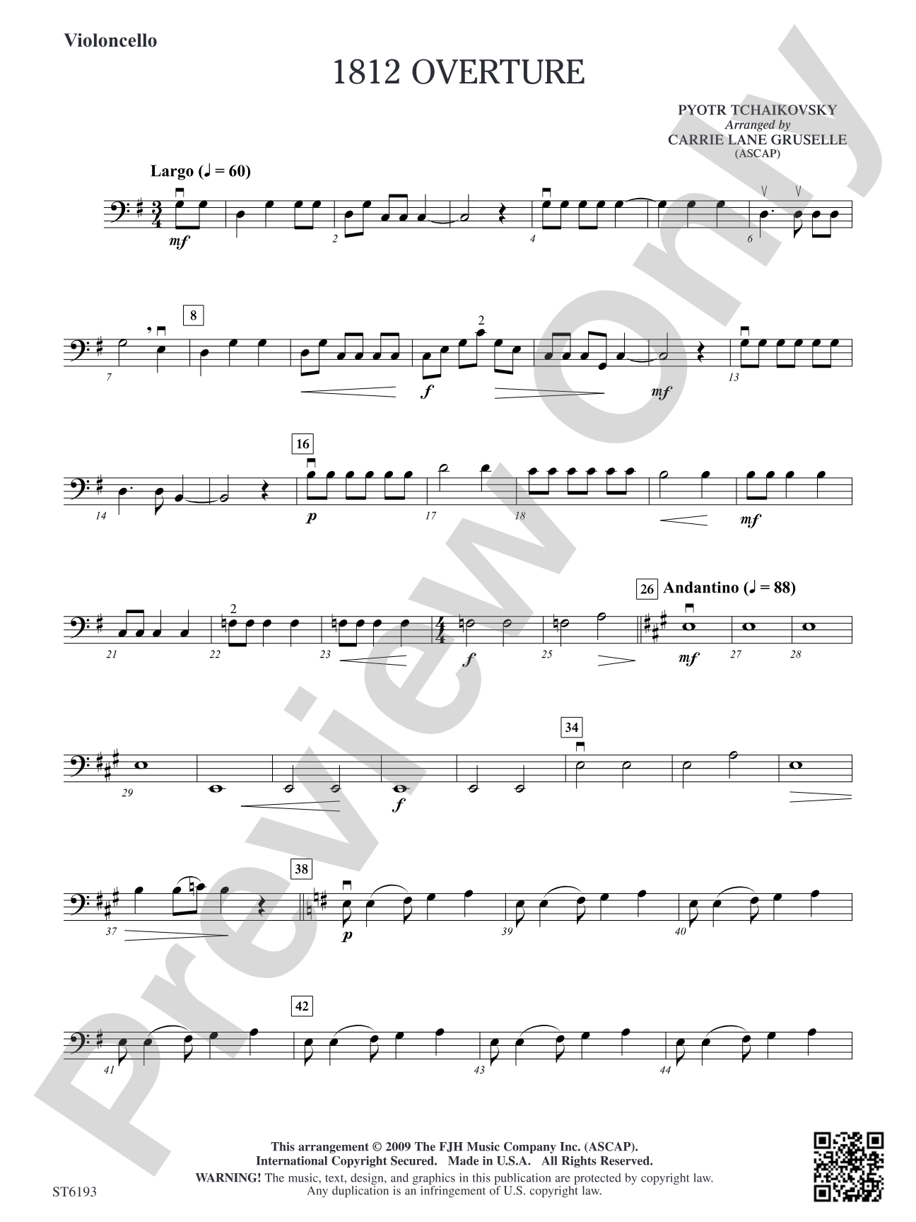 1812 Overture: Violoncello