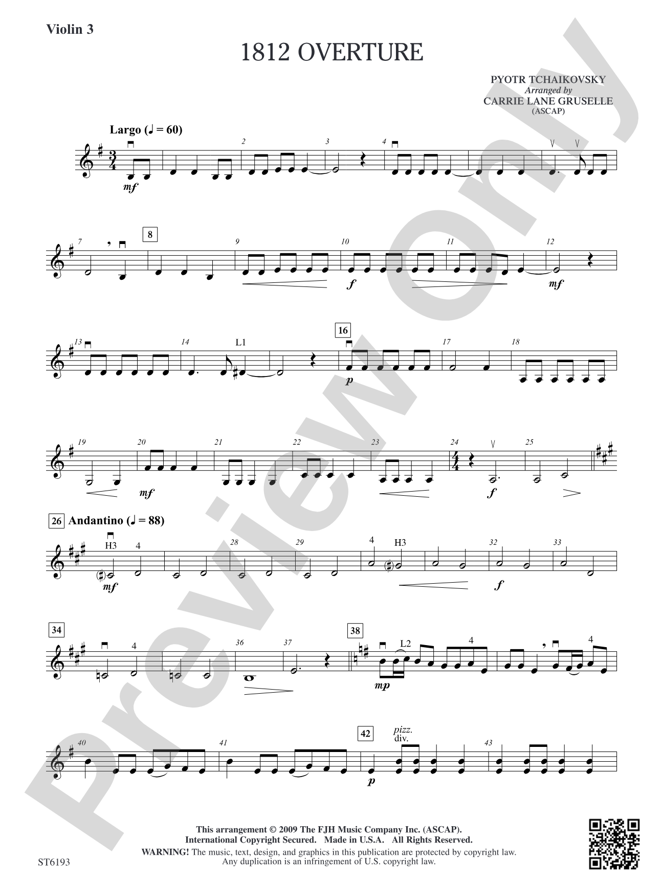 1812 Overture: Violin 3 (Viola T.C.)