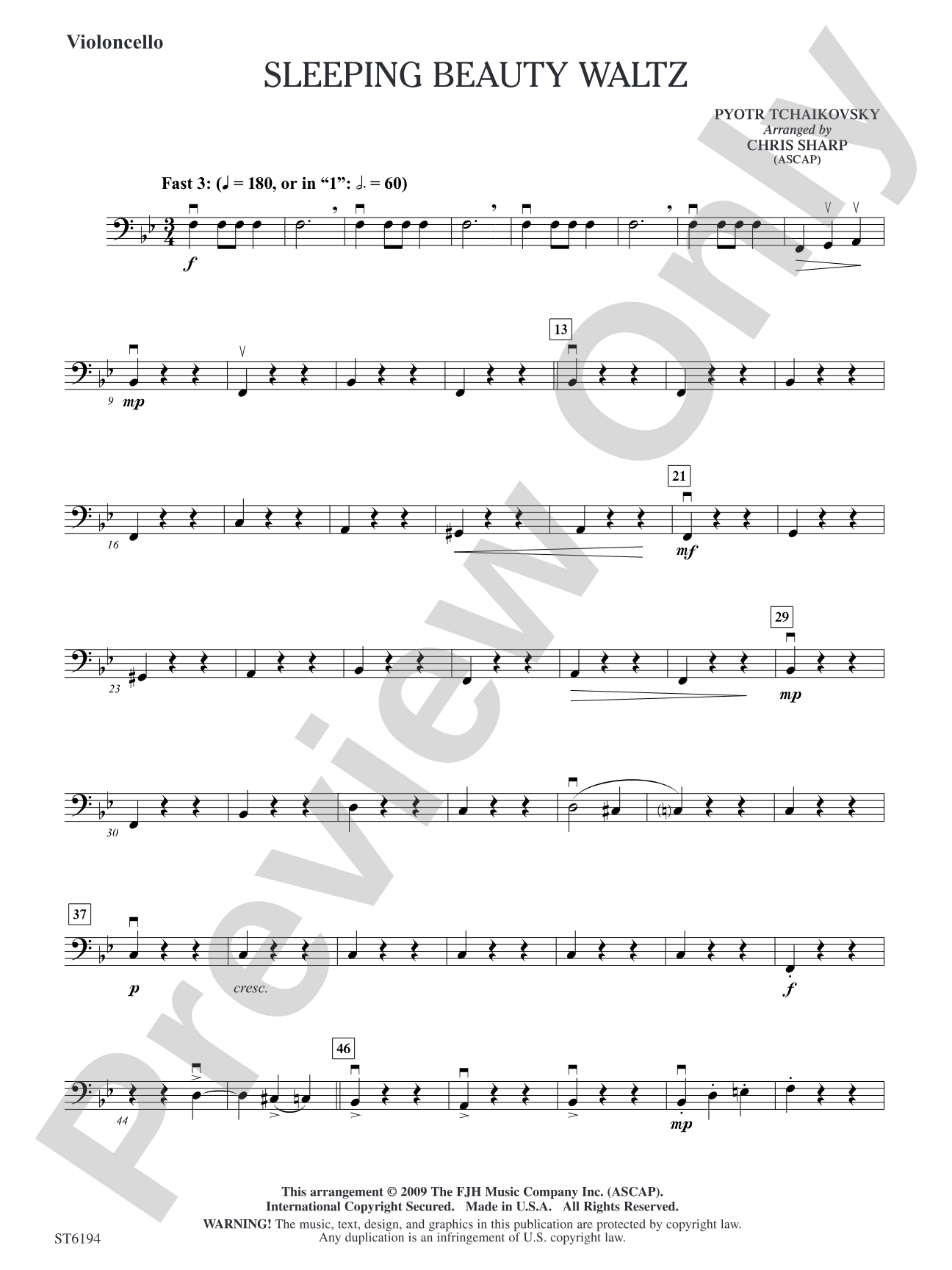 Sleeping Beauty Waltz: Violoncello