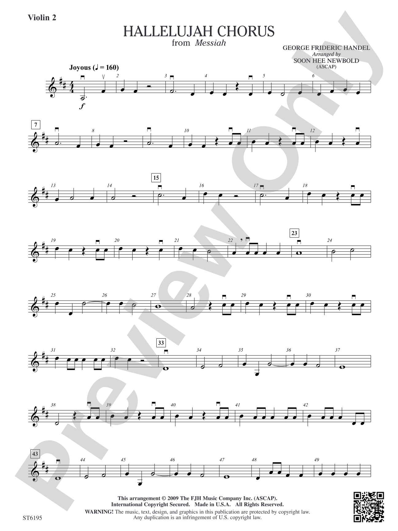 Hallelujah Chorus from Messiah: Violin 2