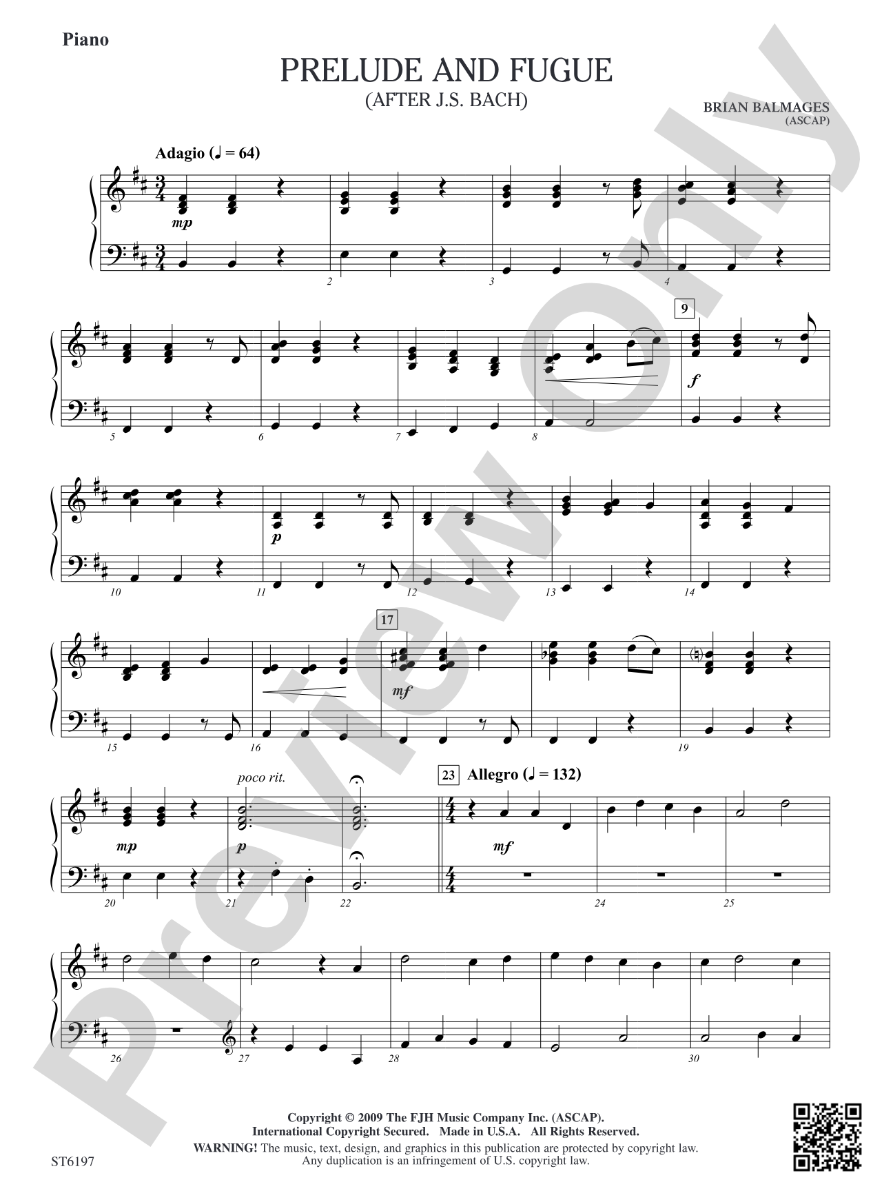 Prelude and Fugue: Piano