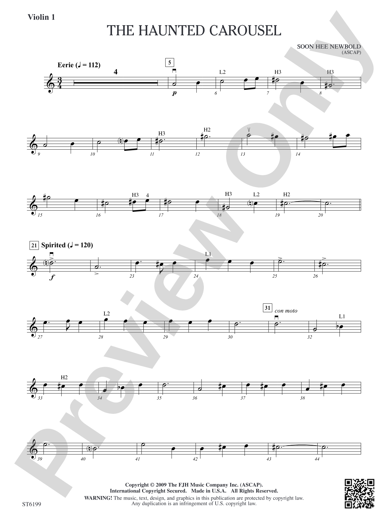 The Haunted Carousel: Violin 1