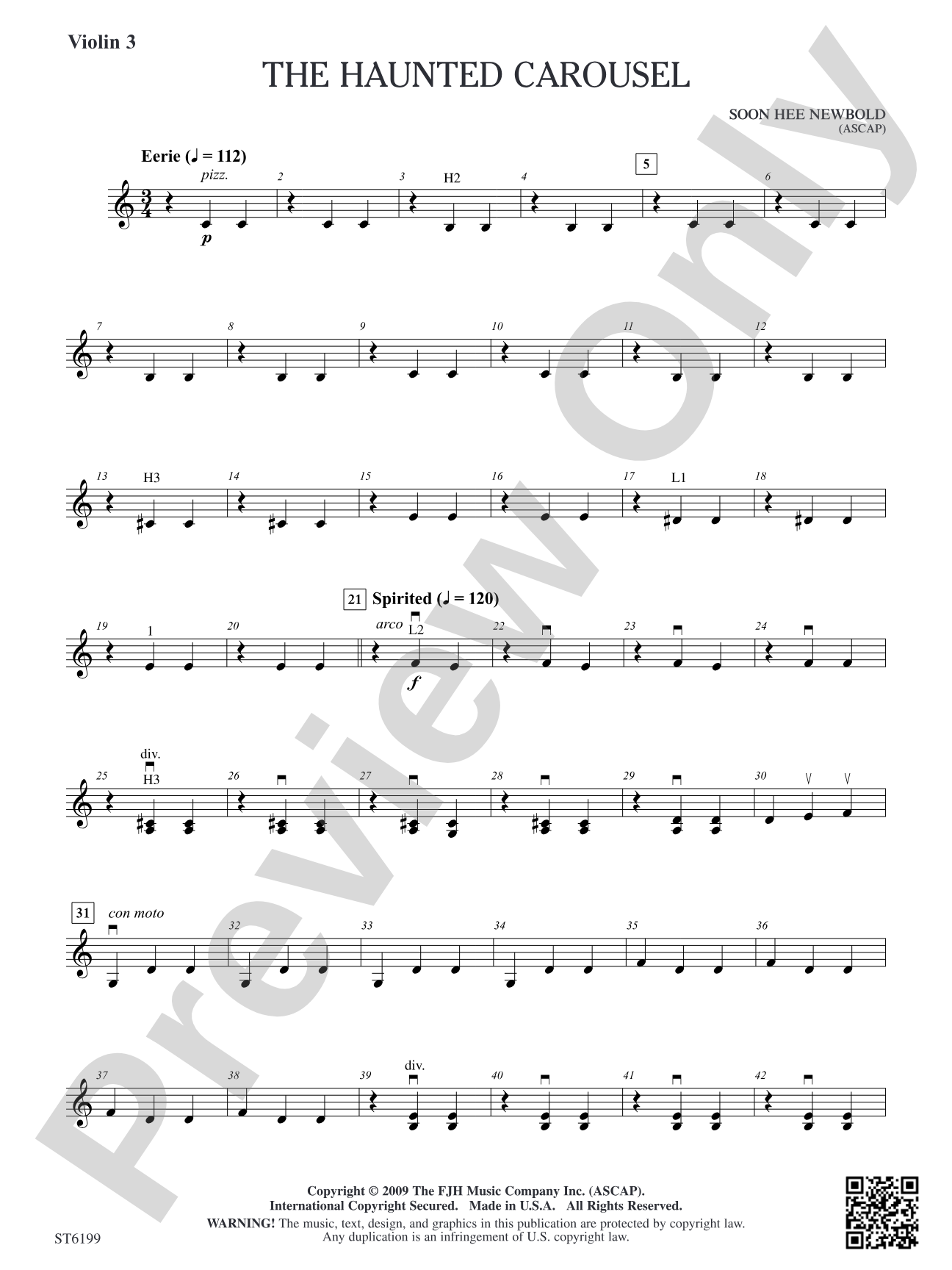 The Haunted Carousel: Violin 3 (Viola T.C.)