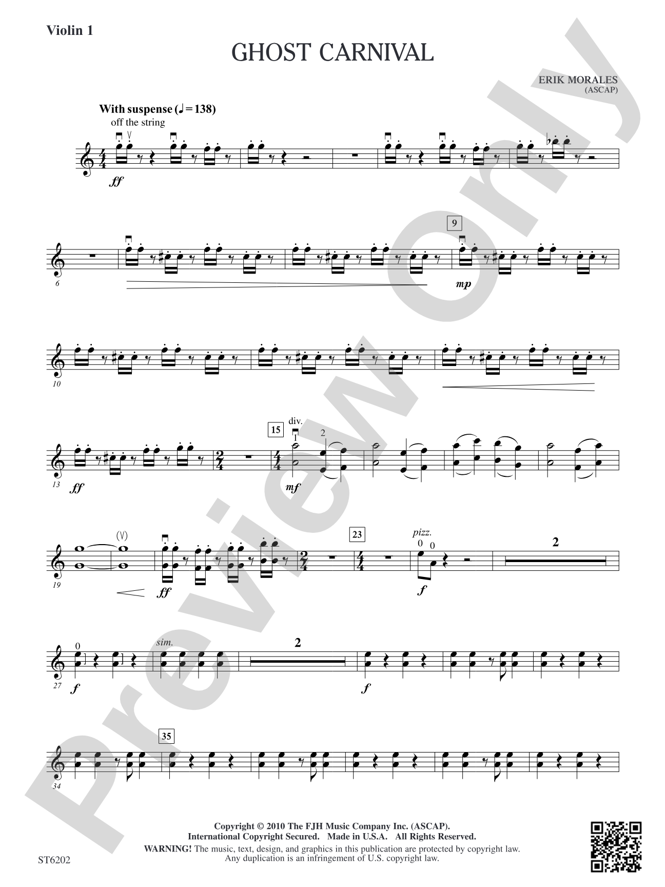 Ghost Carnival: Violin 1