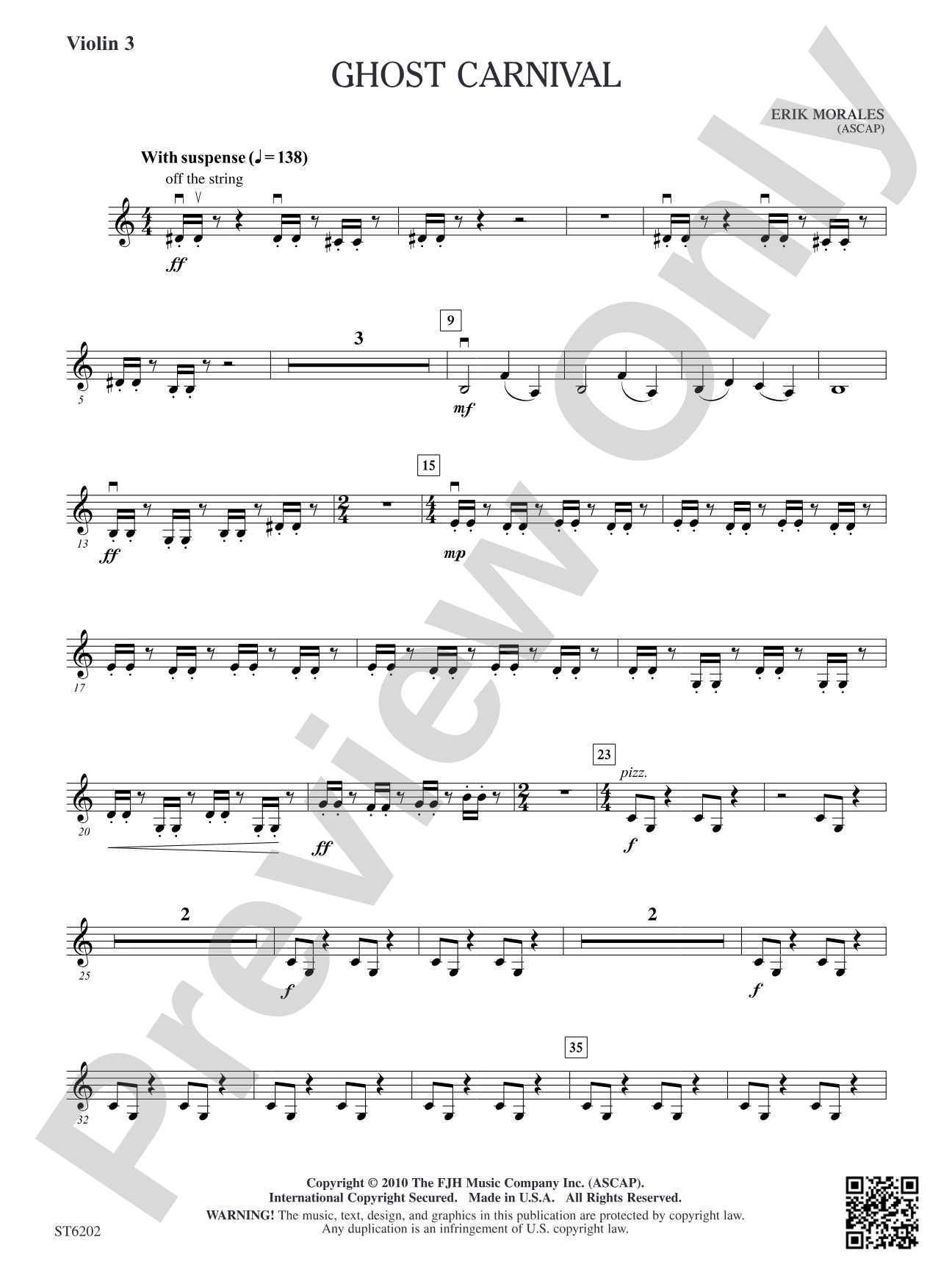 Ghost Carnival: Violin 3 (Viola T.C.)