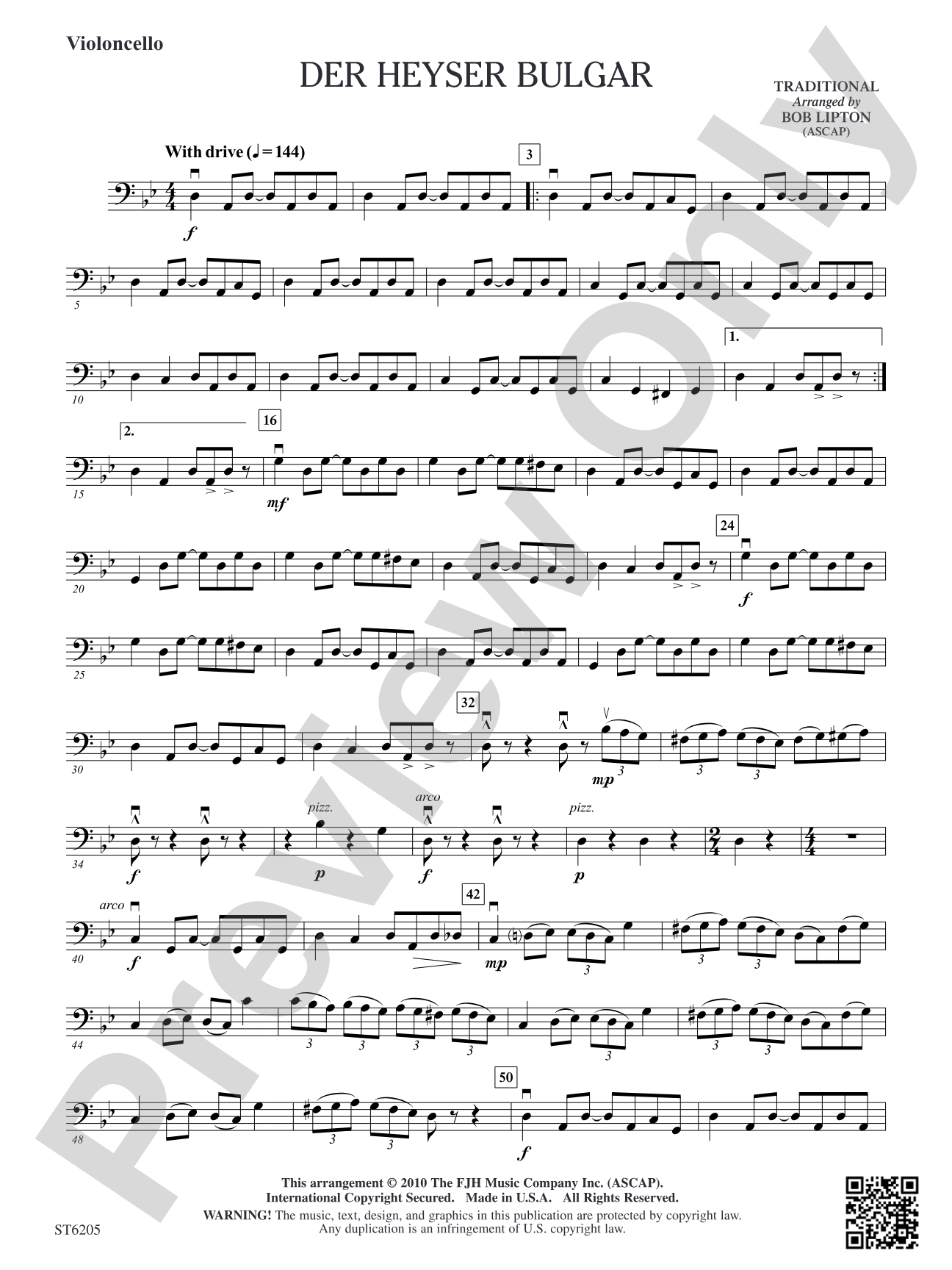 Der Heyser Bulgar: Violoncello