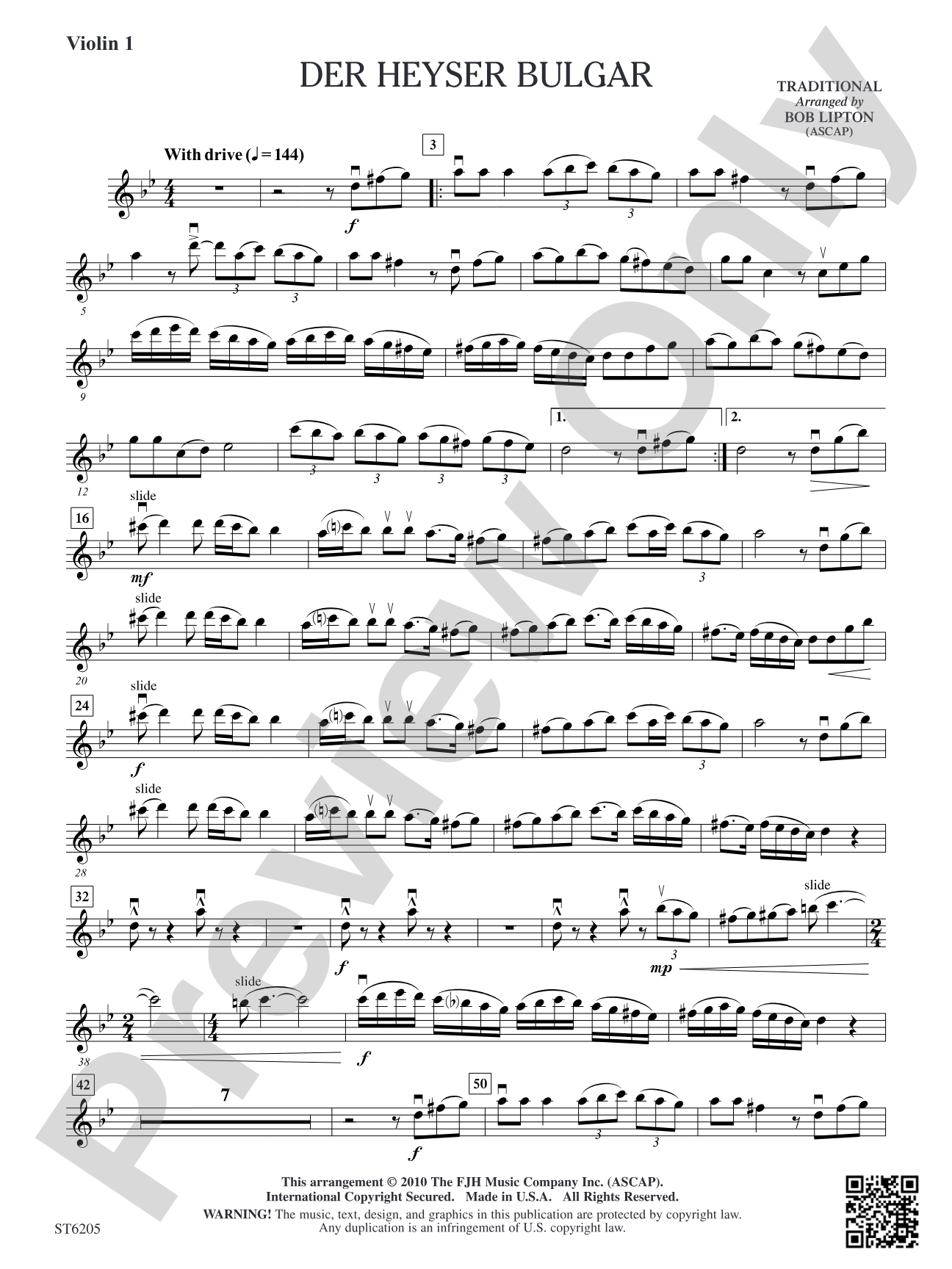 Der Heyser Bulgar: Violin 1