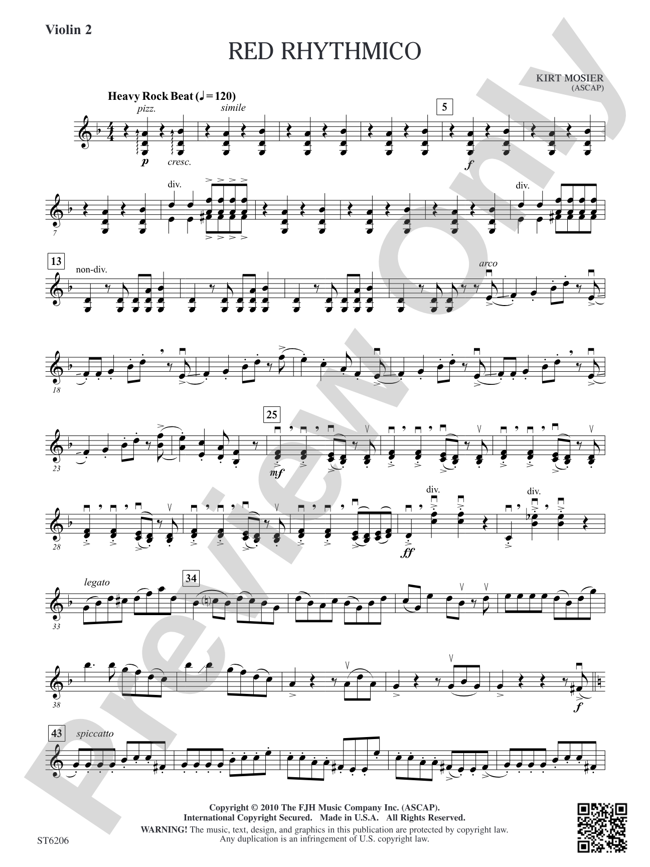 Red Rhythmico: Violin 2