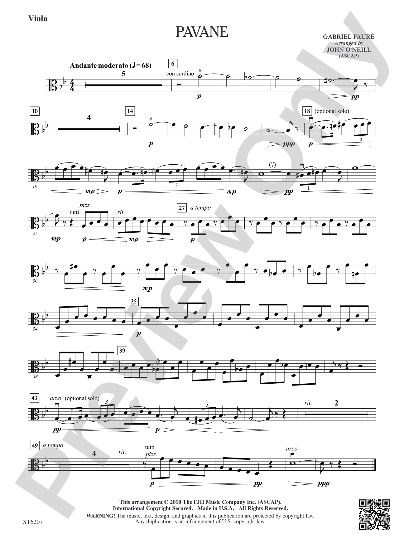 Pavane: Viola