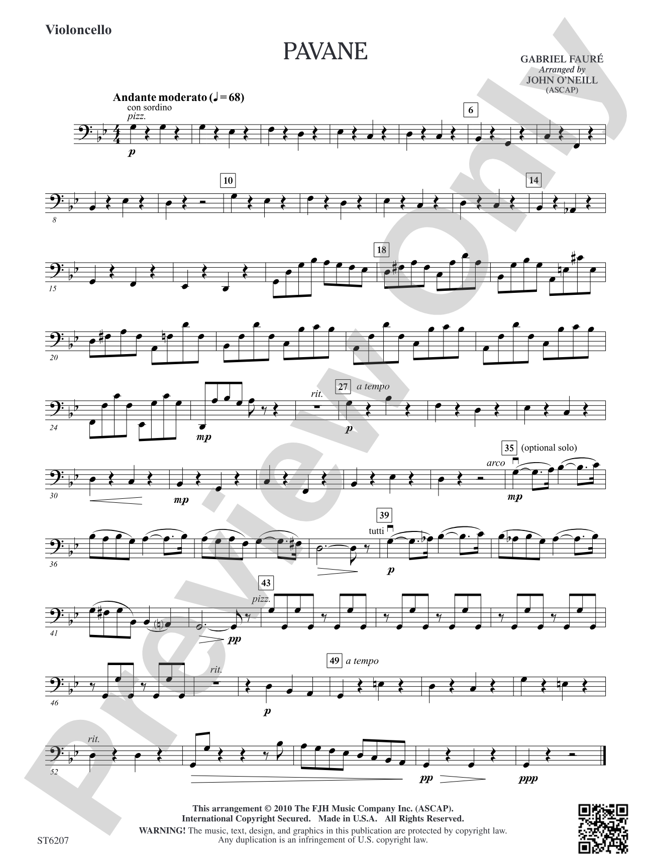Pavane: Violoncello