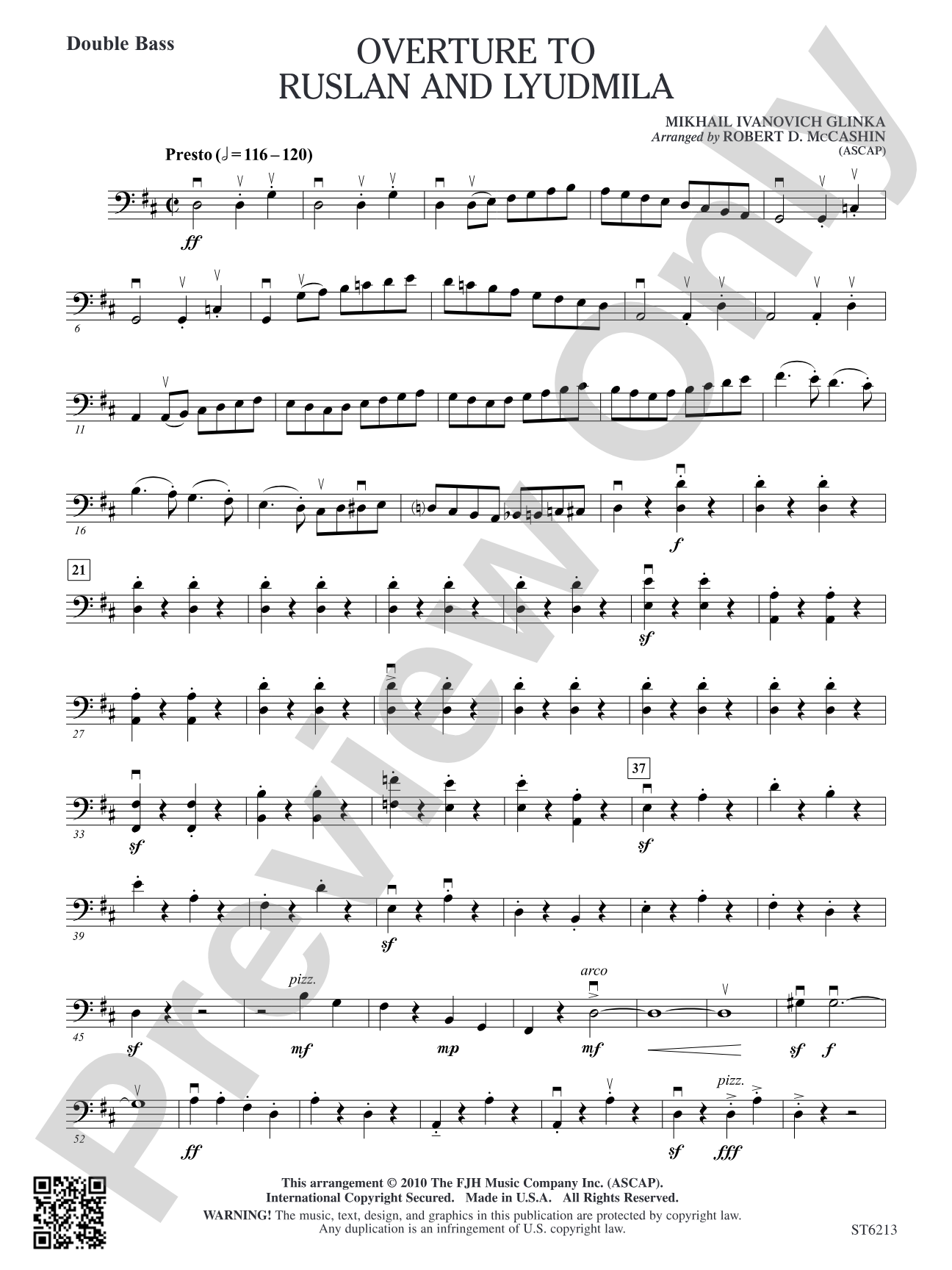 Overture to Ruslan and Lyudmila: Double Bass