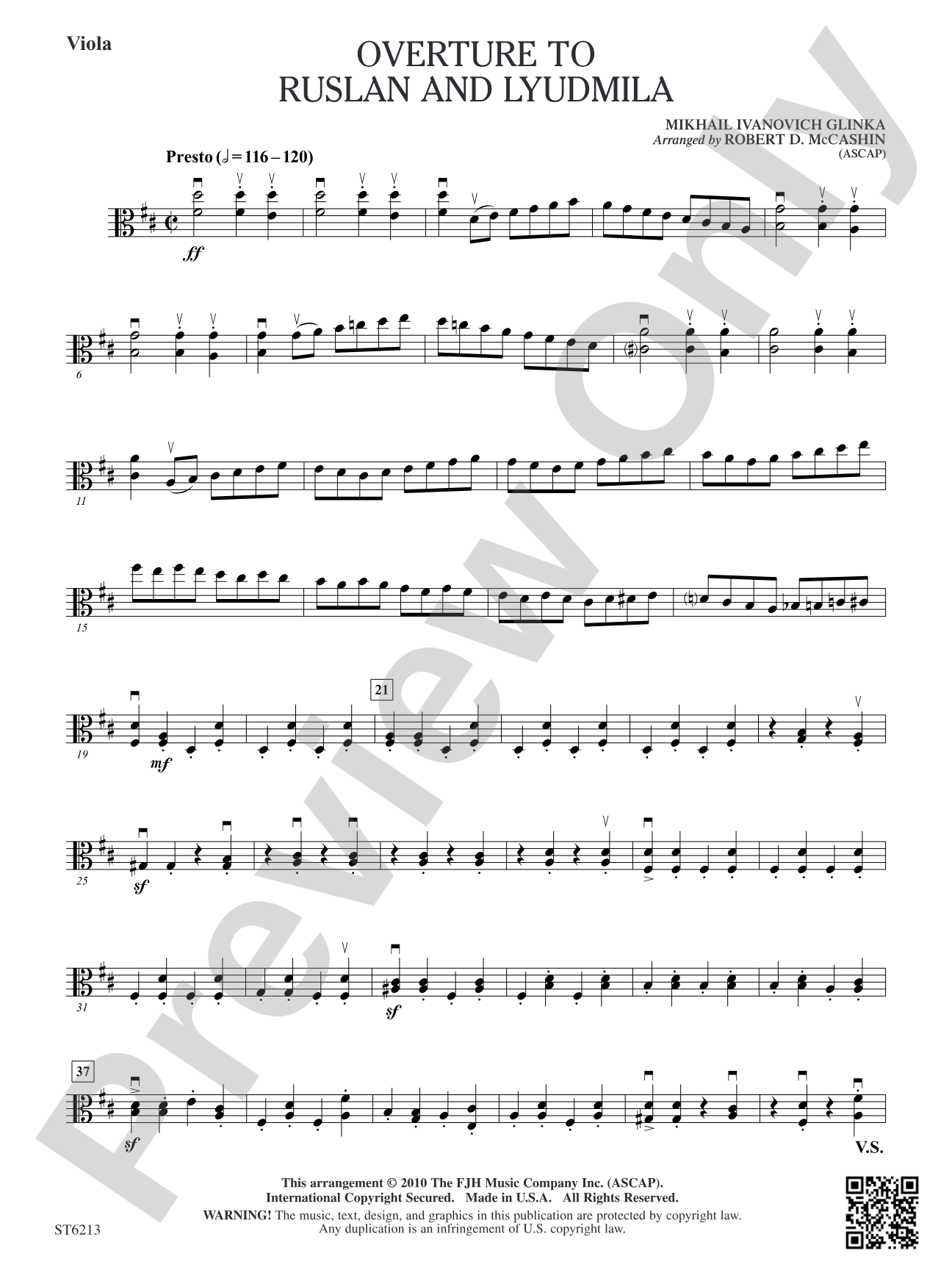 Overture to Ruslan and Lyudmila: Viola