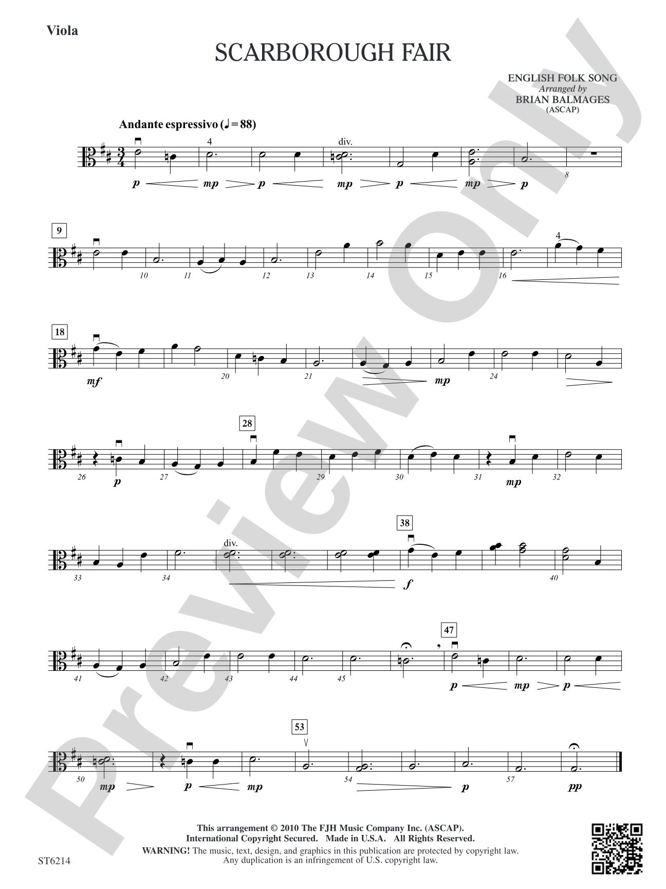 Scarborough Fair: Viola