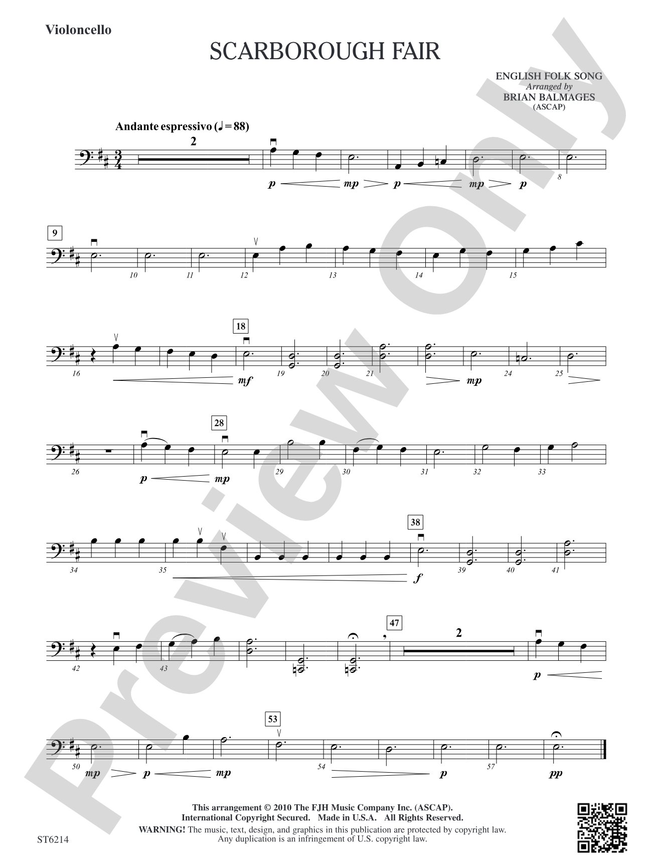 Scarborough Fair: Violoncello