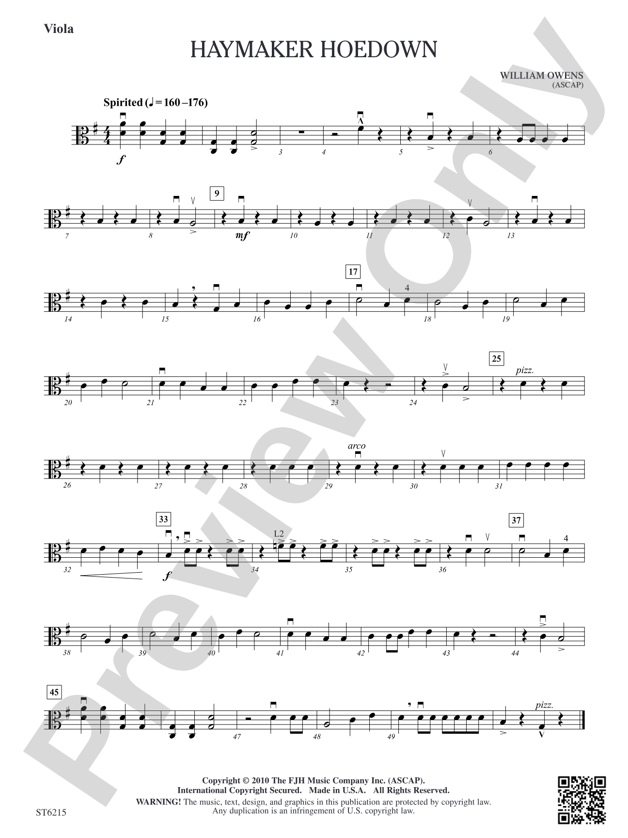 Haymaker Hoedown: Viola