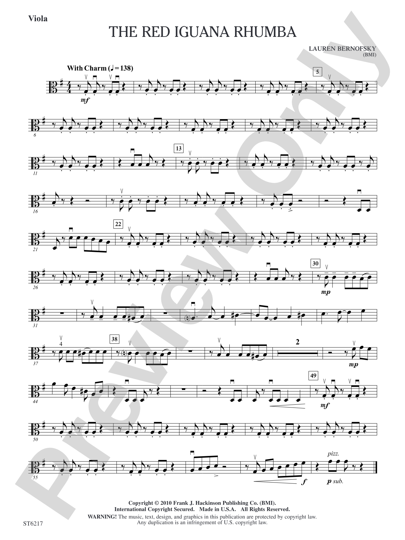 The Red Iguana Rhumba: Viola