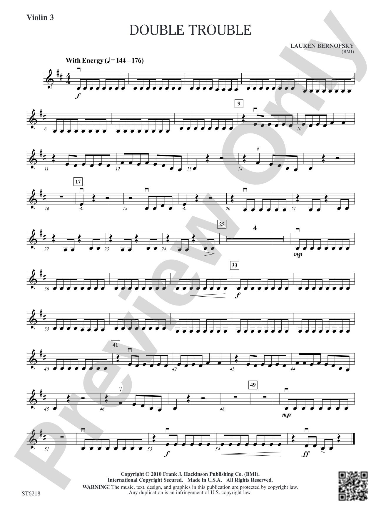 Double Trouble: Violin 3 (Viola T.C.)