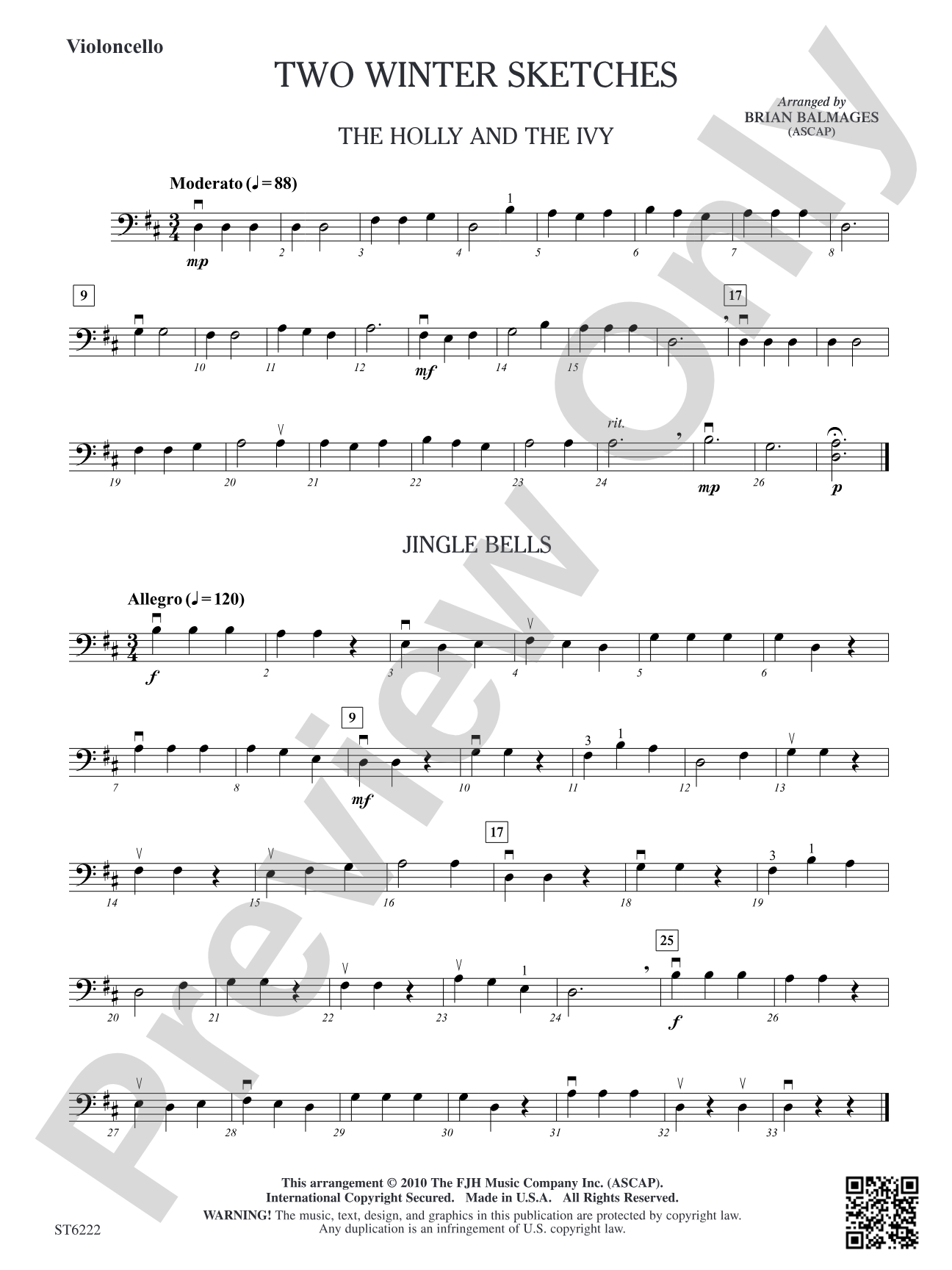 Two Winter Sketches: Violoncello