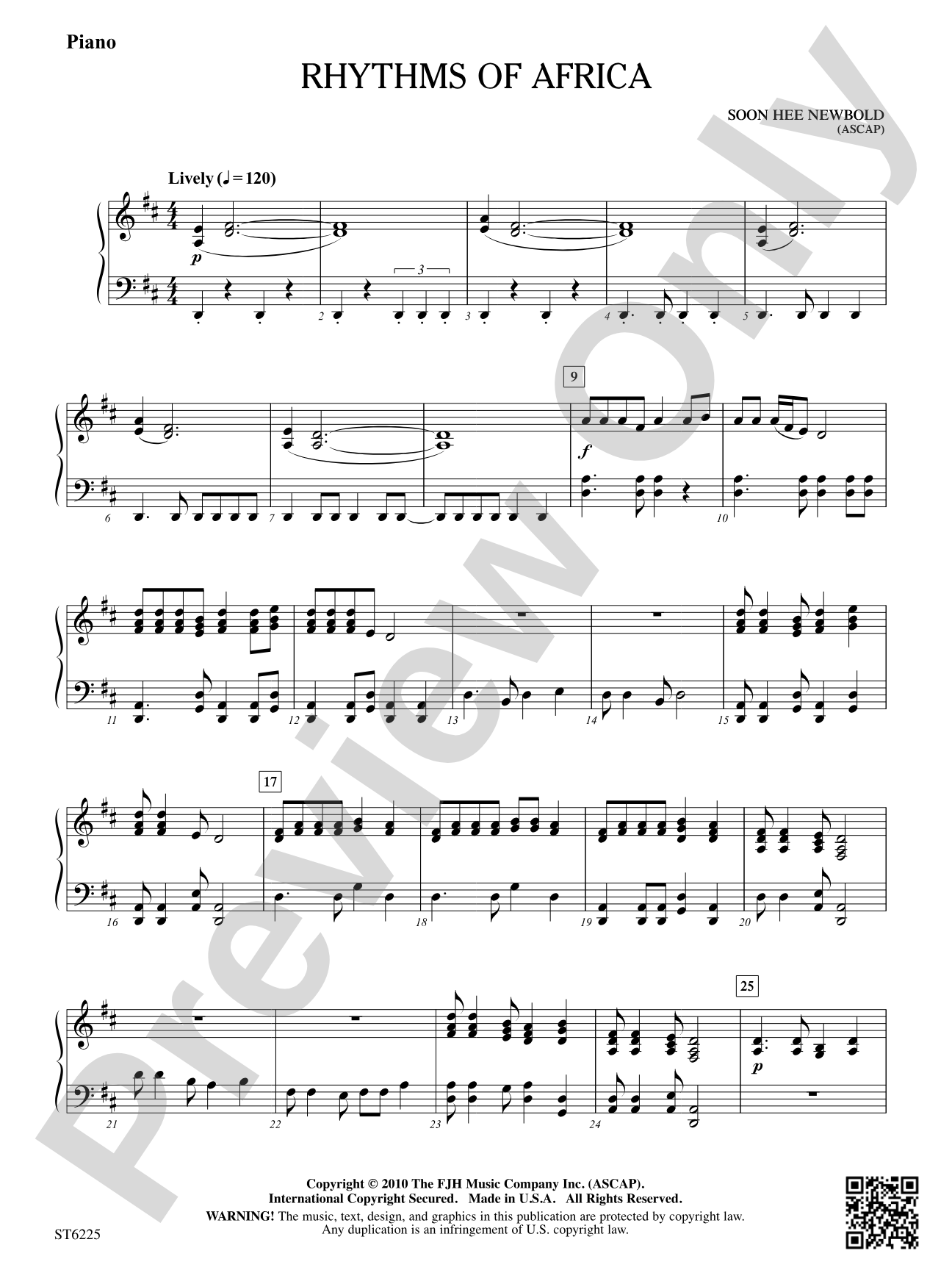 Rhythms of Africa: Piano