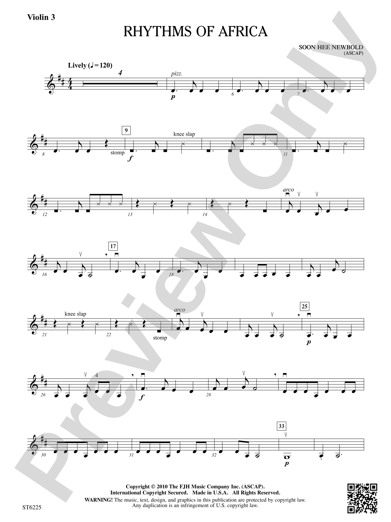 Rhythms of Africa: Violin 3 (Viola T.C.)