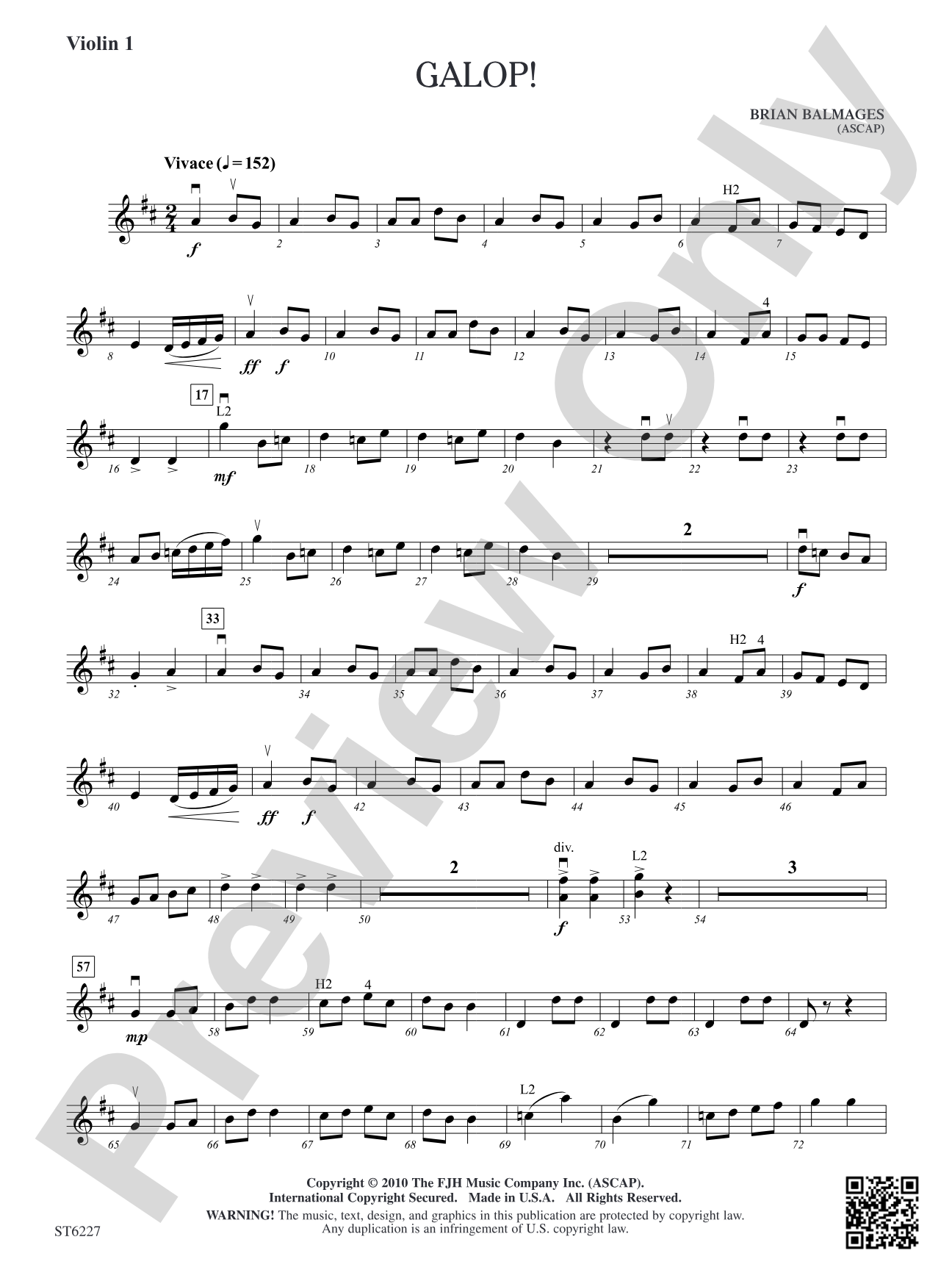 Galop!: Violin 1